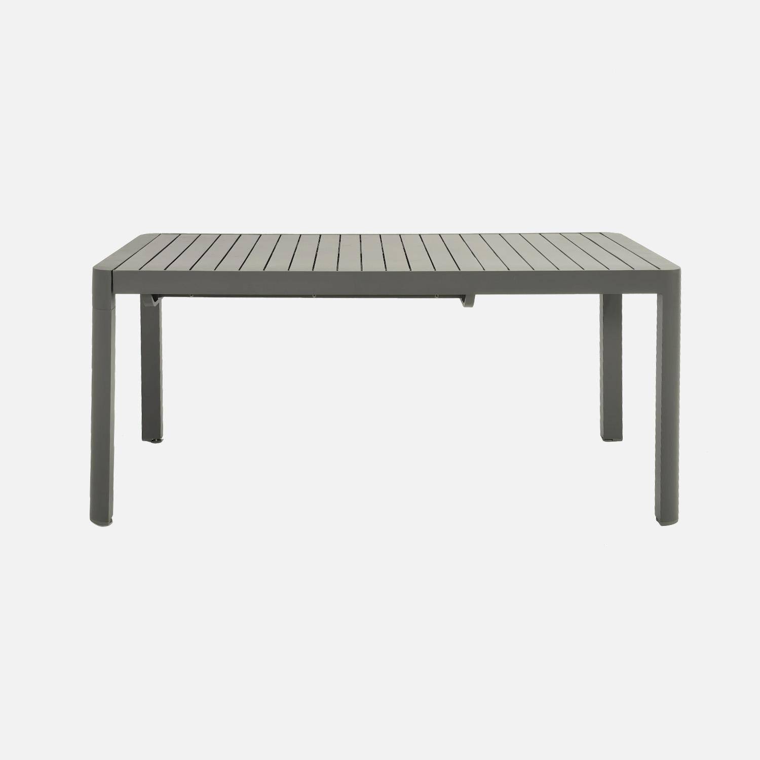 Tavolo da giardino allungabile in alluminio, 300cm Verde kaki - 300x100x75 cm,sweeek,Photo4