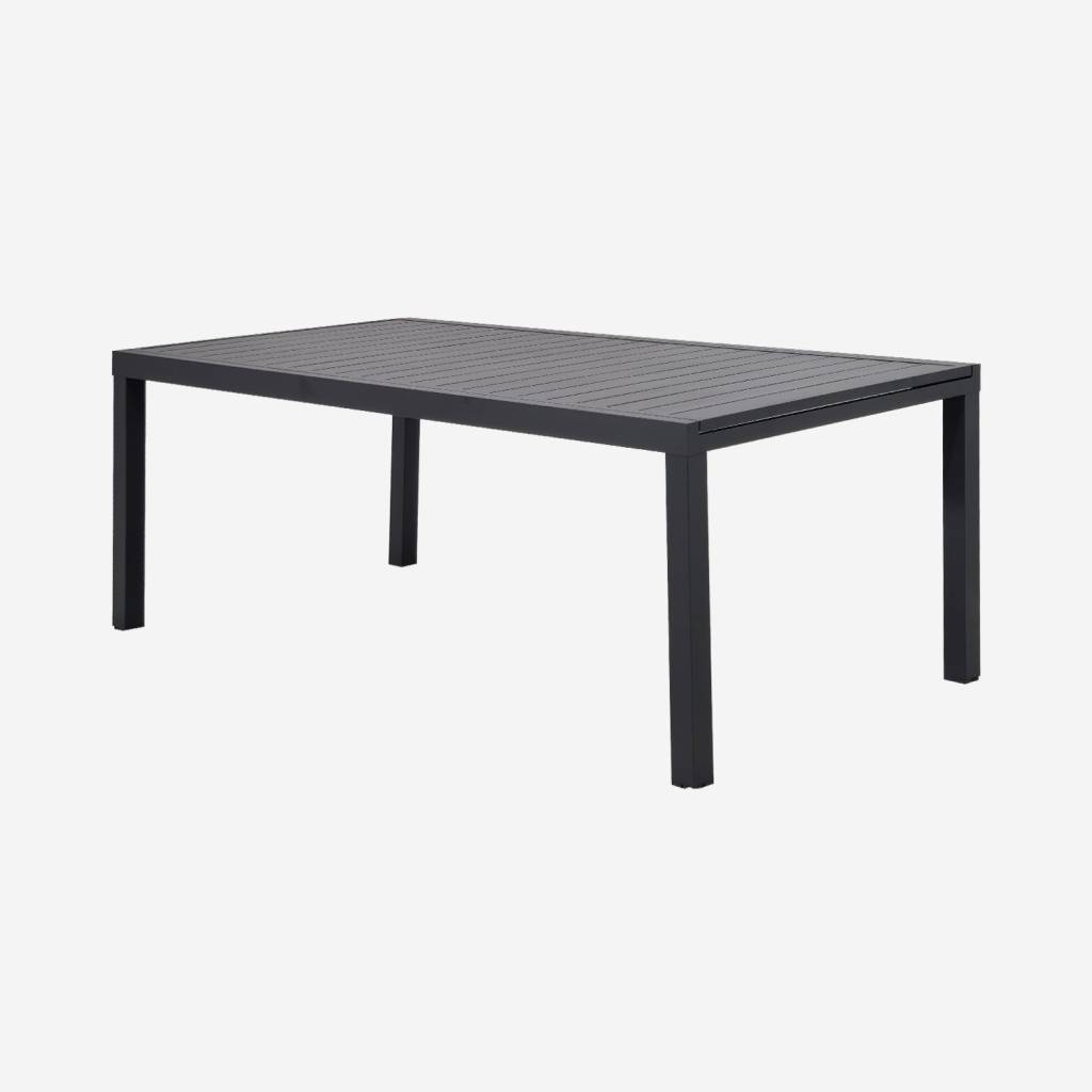Table de jardin extensible aluminium 10-12 places anthracite