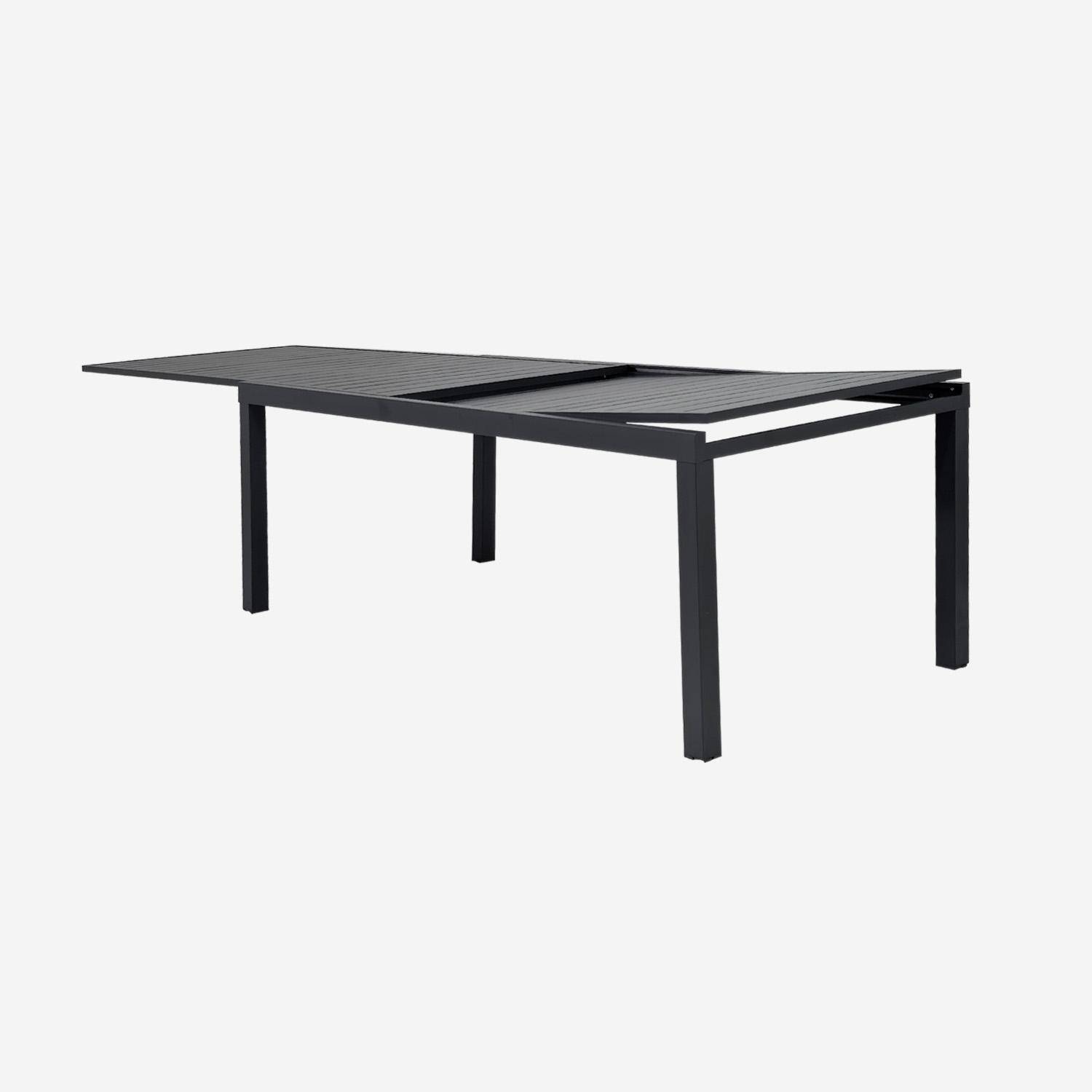 Table de jardin extensible aluminium 10-12 places anthracite - Elora,sweeek,Photo2