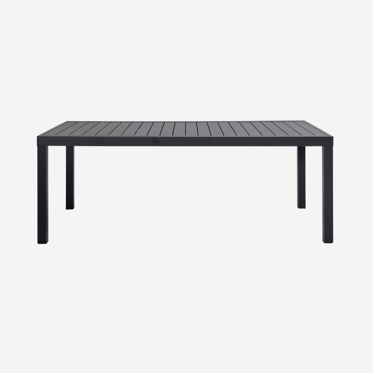 Table de jardin extensible aluminium 10-12 places anthracite - Elora,sweeek,Photo3