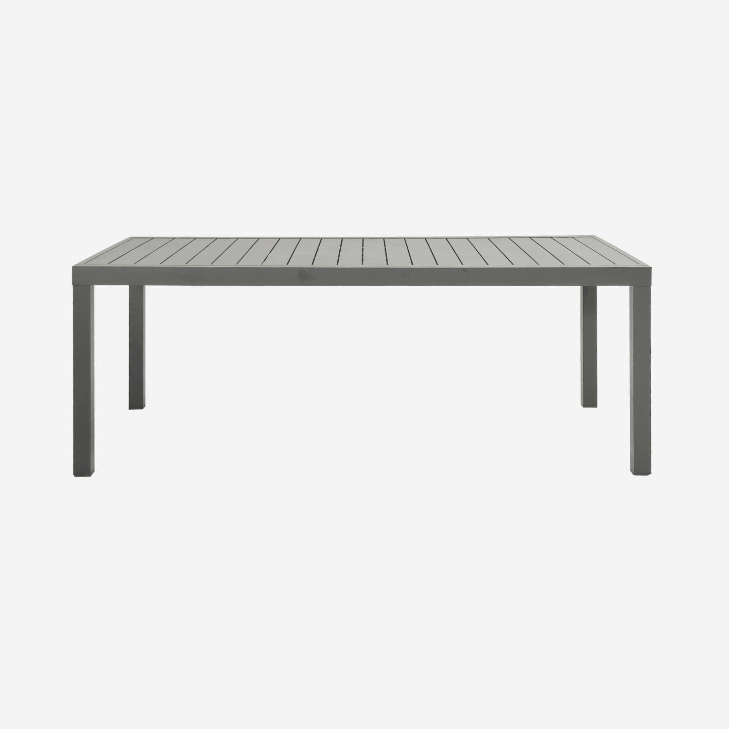 Ausziehbarer Gartentisch aus Aluminium 10-12 Personen khaki - Elora,sweeek,Photo4