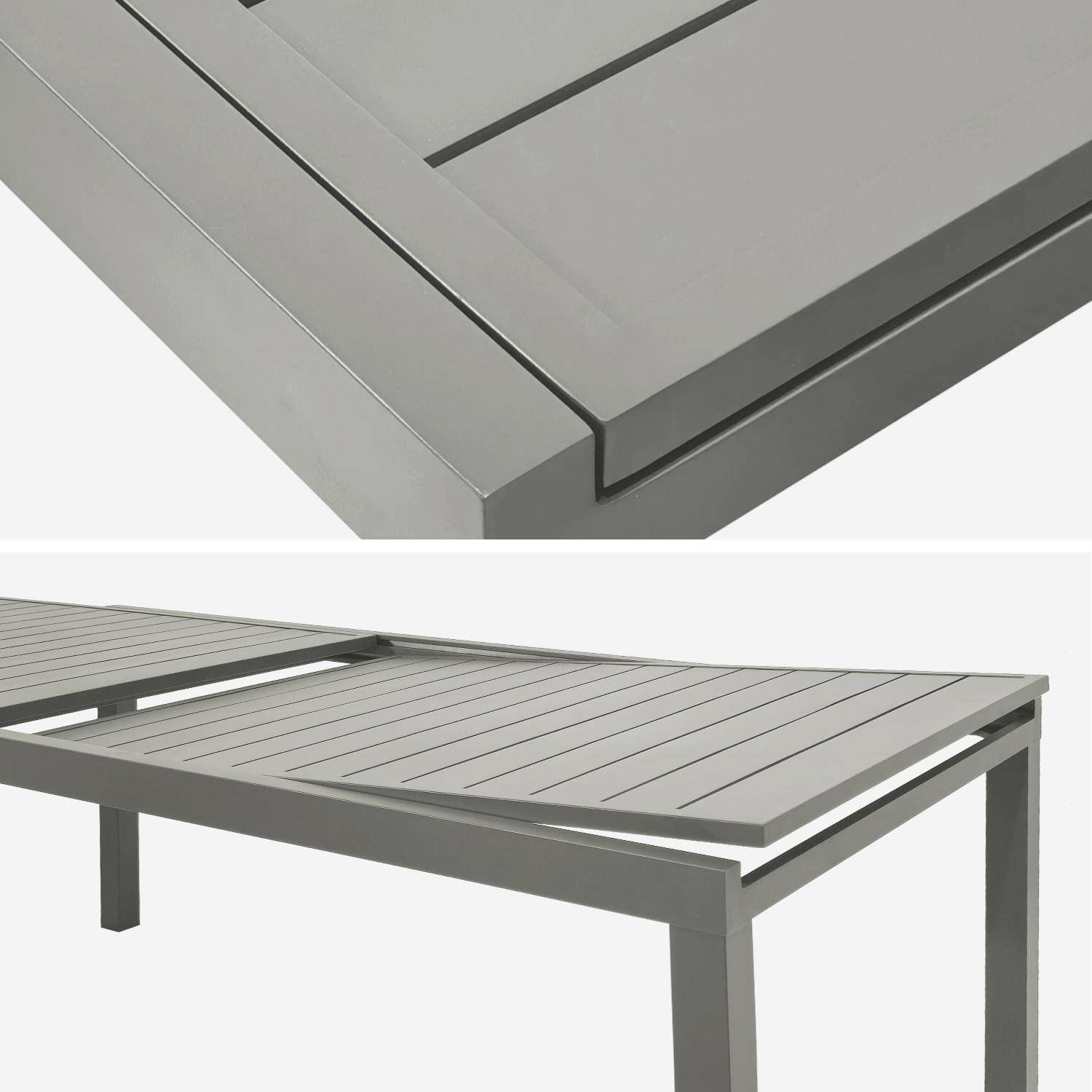 Table de jardin extensible aluminium 10-12 places kaki - Elora,sweeek,Photo4