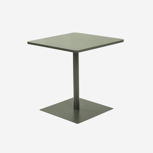 Bistro-Gartentisch quadratisch Stahl 70 cm khaki