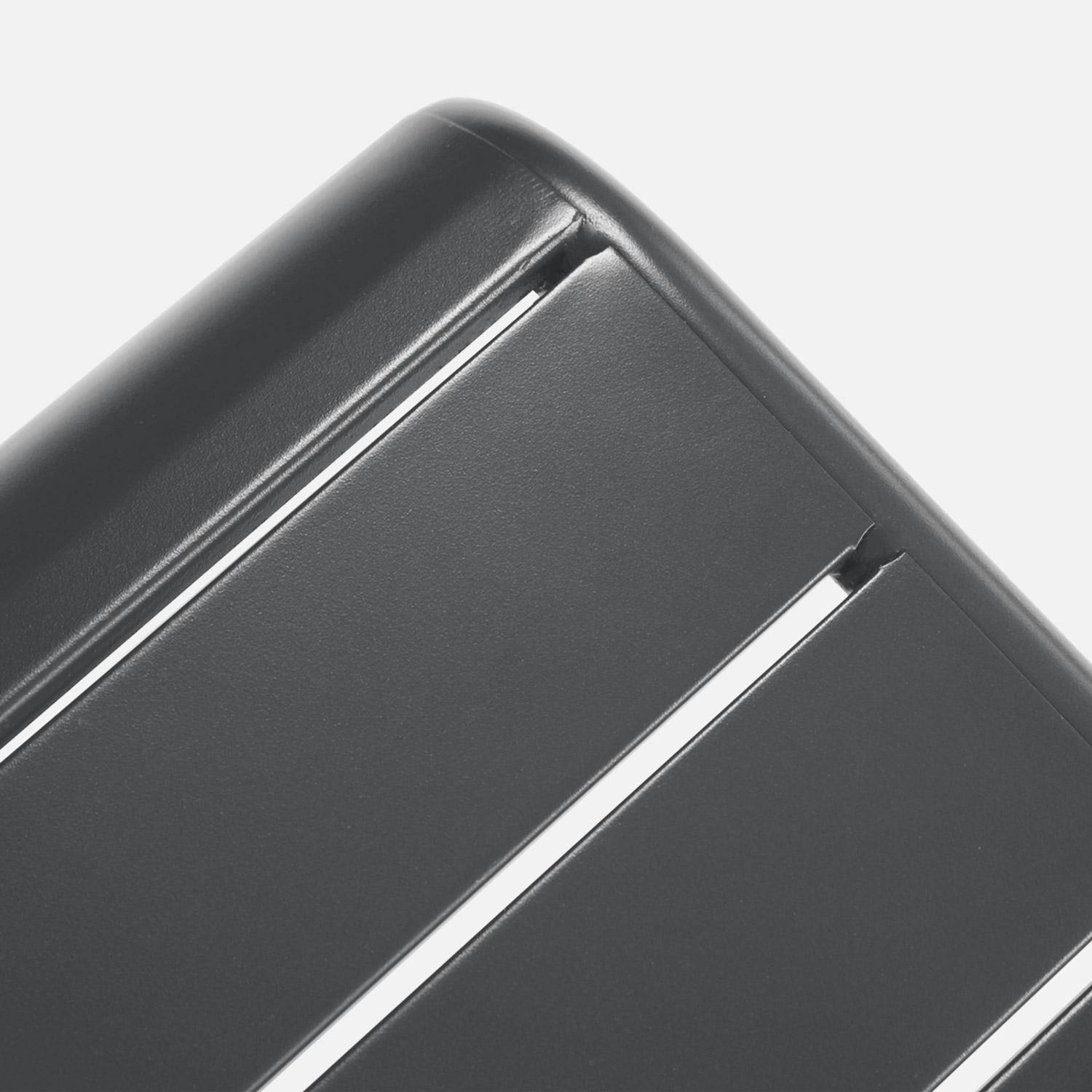 Table basse de jardin rectangulaire acier 90cm anthracite - Amélia,sweeek,Photo3