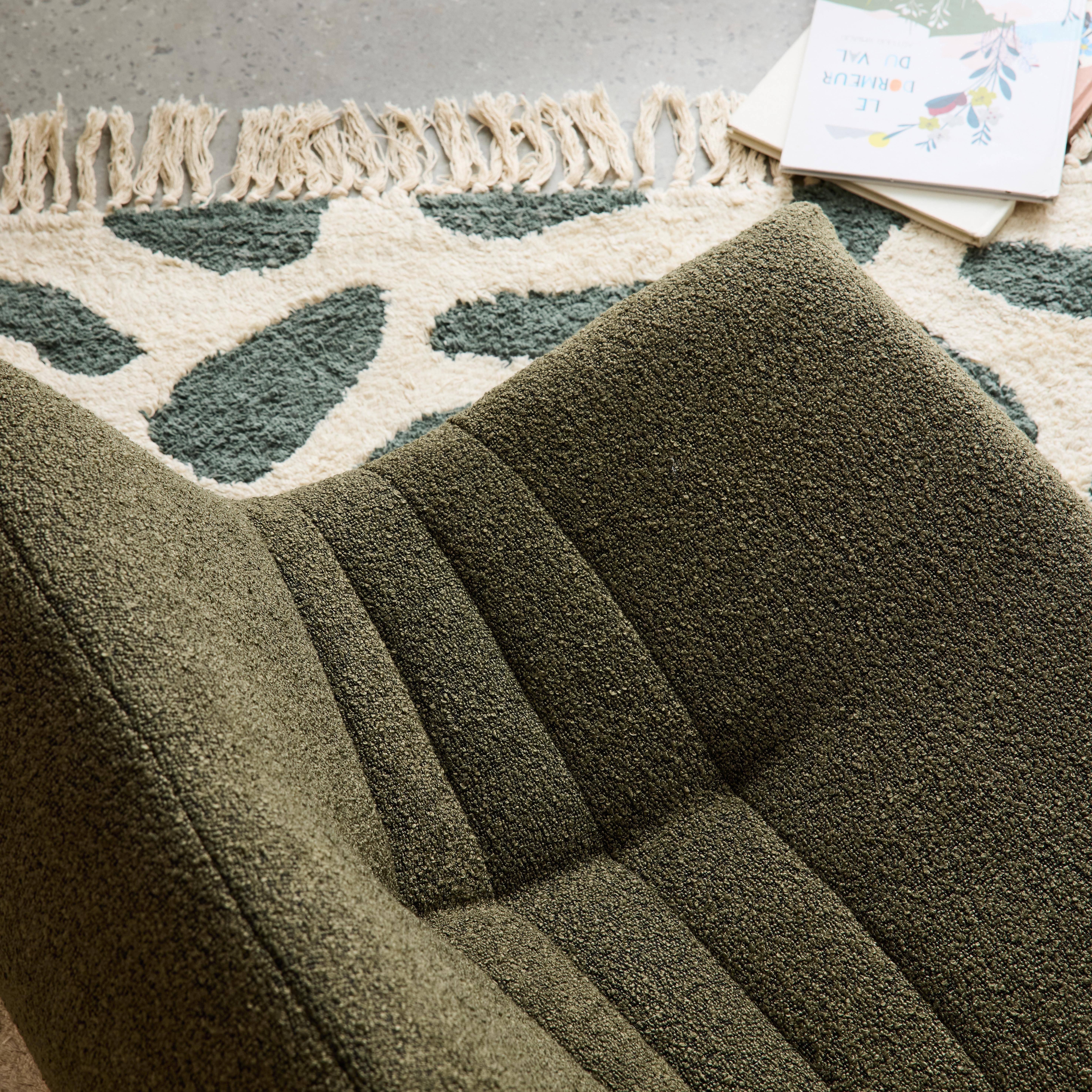 Fotel dziecięcy z teksturowanego bouclé, 1-osobowy, khaki - Sokol Kids Photo3