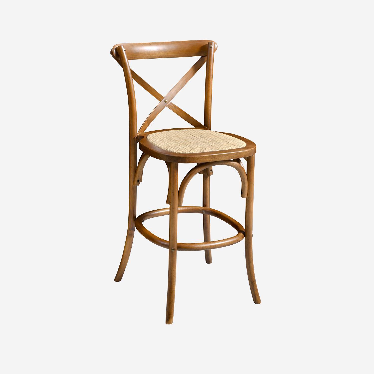 Sillas de bar bistró vintage madera, Belleville, Madera de nogal, 49x56.5x99 cm,sweeek,Photo4