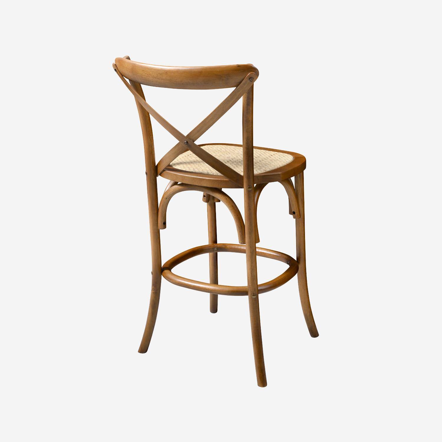 Sillas de bar bistró vintage madera, Belleville, Madera de nogal, 49x56.5x99 cm,sweeek,Photo6