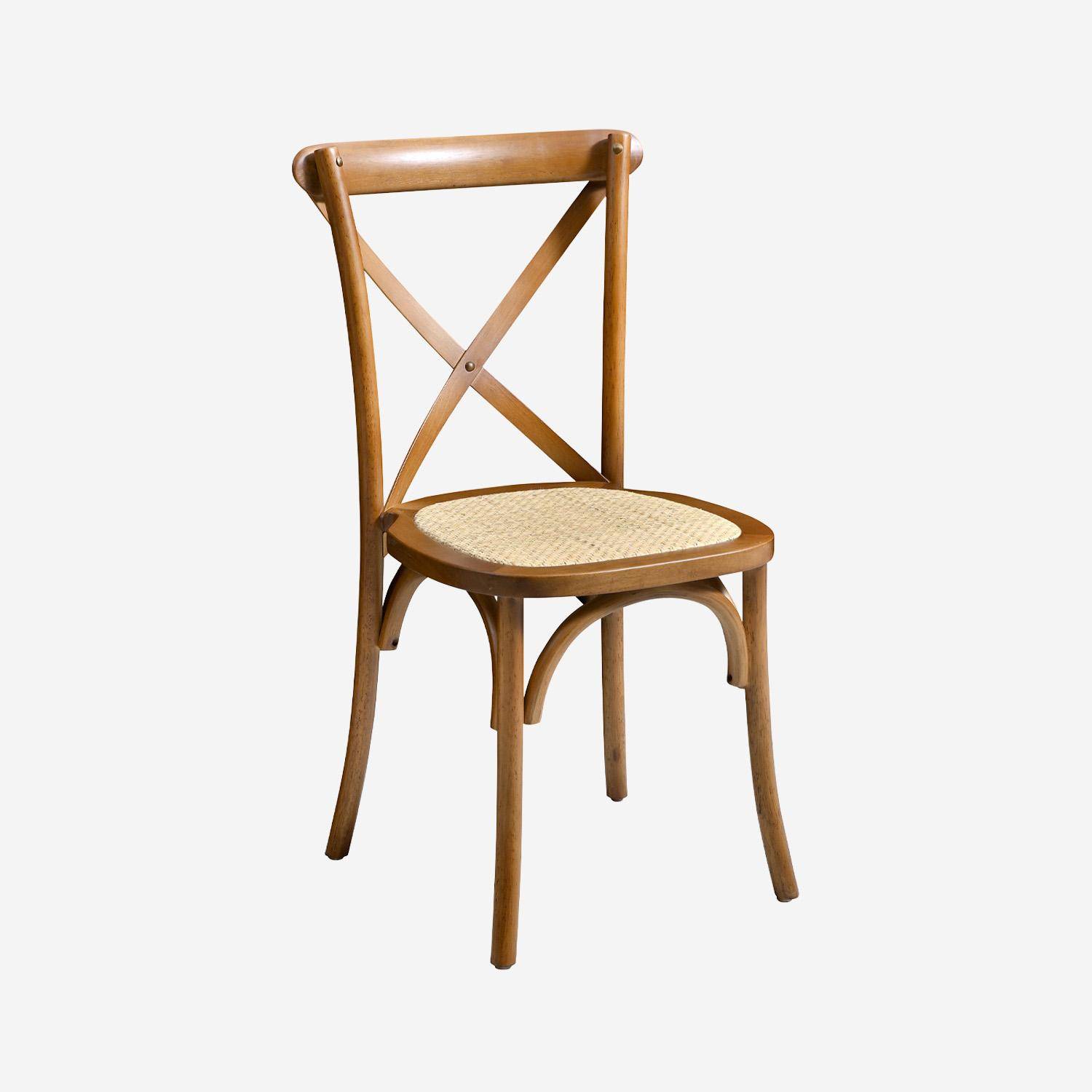 Silla de bistró vintage de madera (lote de 2), Belleville, 48.5x53.5x88.5 cm Photo2