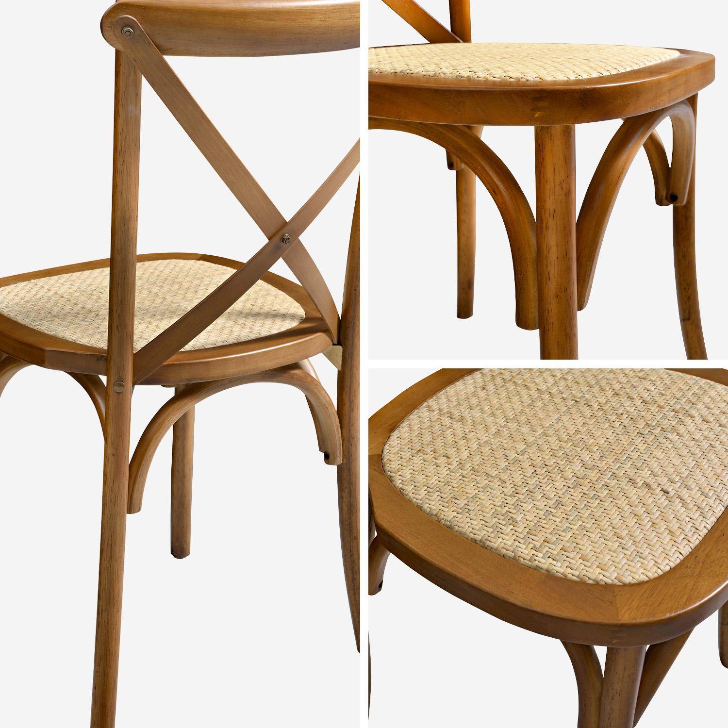 Silla de bistró vintage de madera (lote de 2), Belleville, 48.5x53.5x88.5 cm Photo5