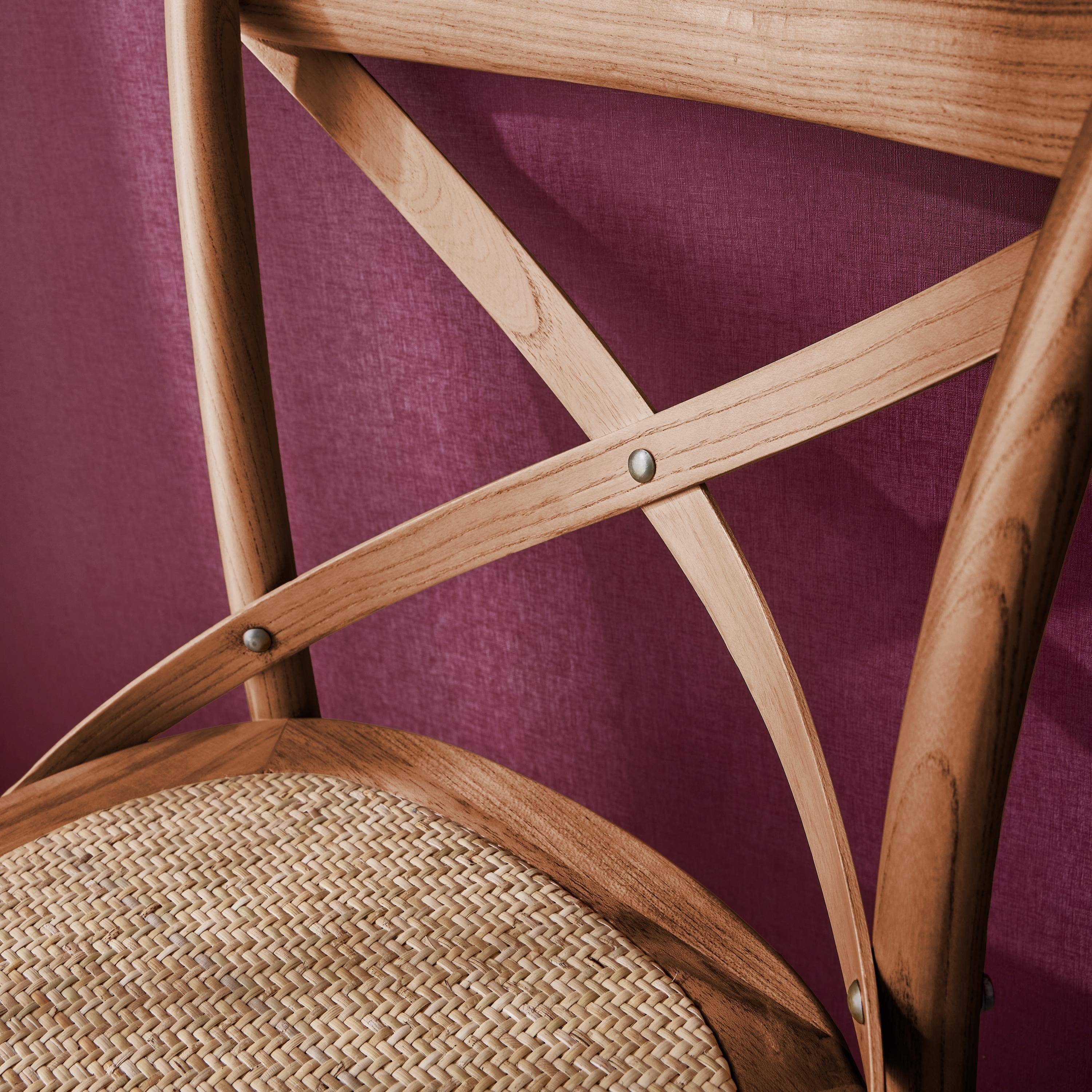 Taburete de bar bistró vintage de madera, set de 2, Belleville, 46x48x105 cm Photo3