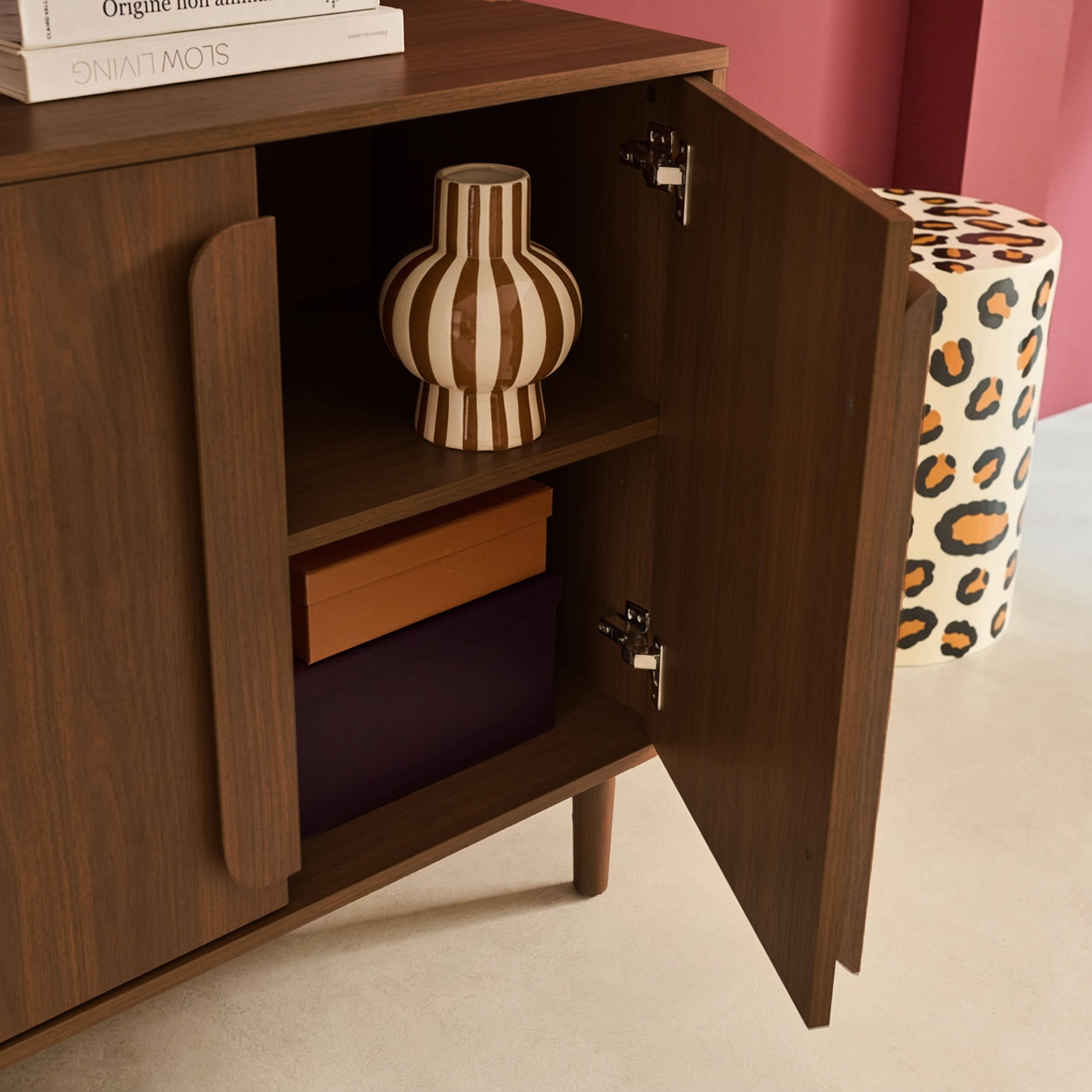 Vintage dressoir walnoothoutdecor 4 deuren 160x45x75cm - Juliana,sweeek,Photo4