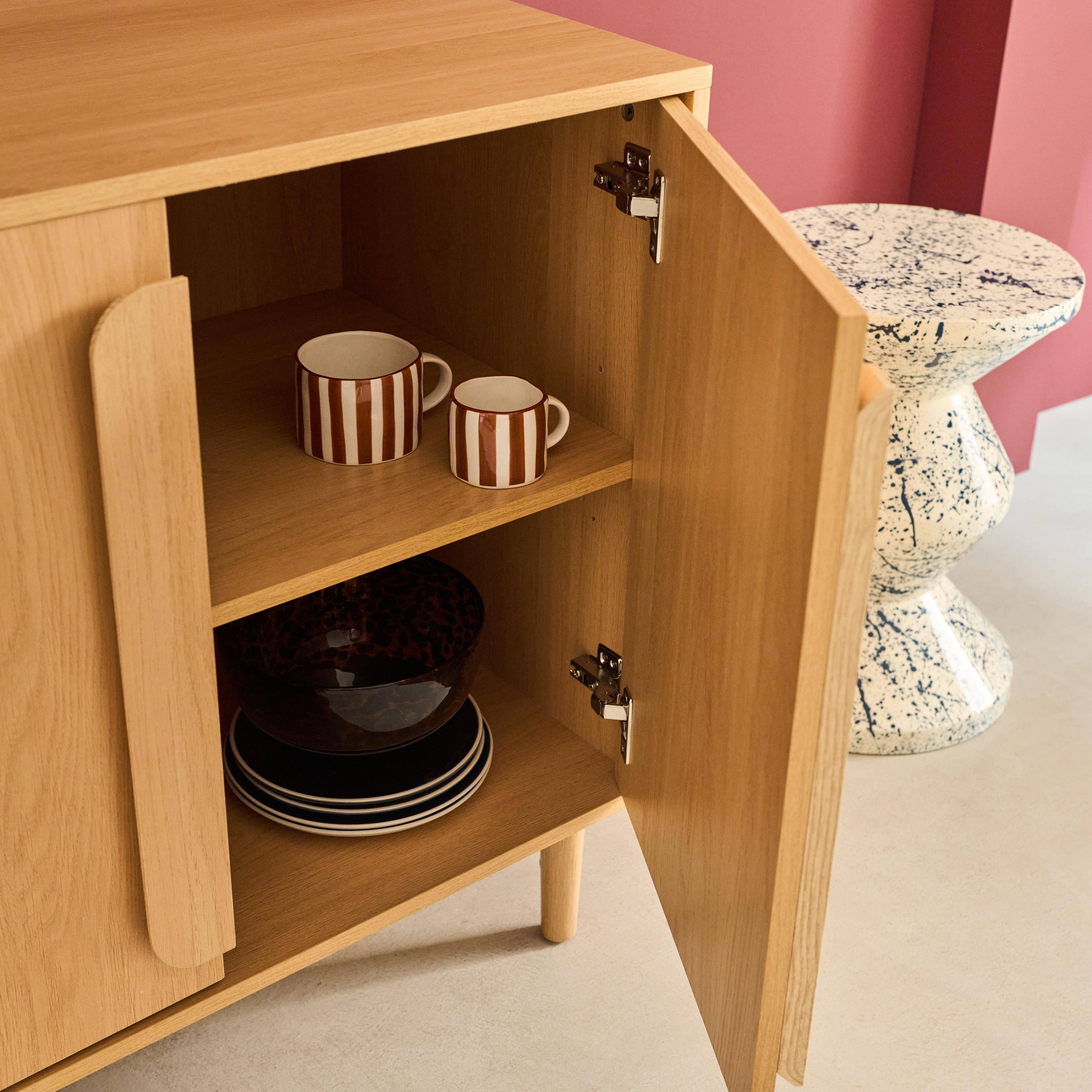 Vintage dressoir eikenhoutdecor 4 deuren 160x45x75cm - Juliana,sweeek,Photo2