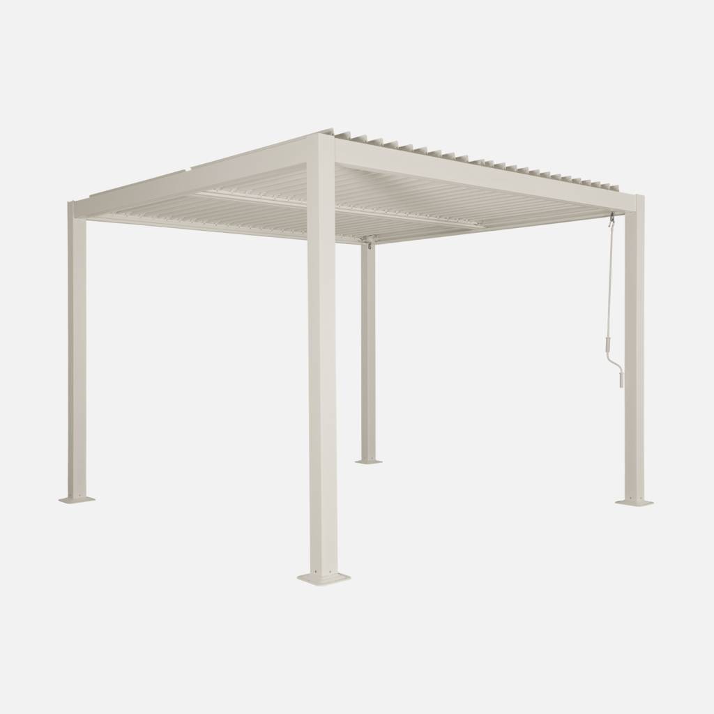 Pergola bioklimatyczna Palace, aluminium i stal, beżowa