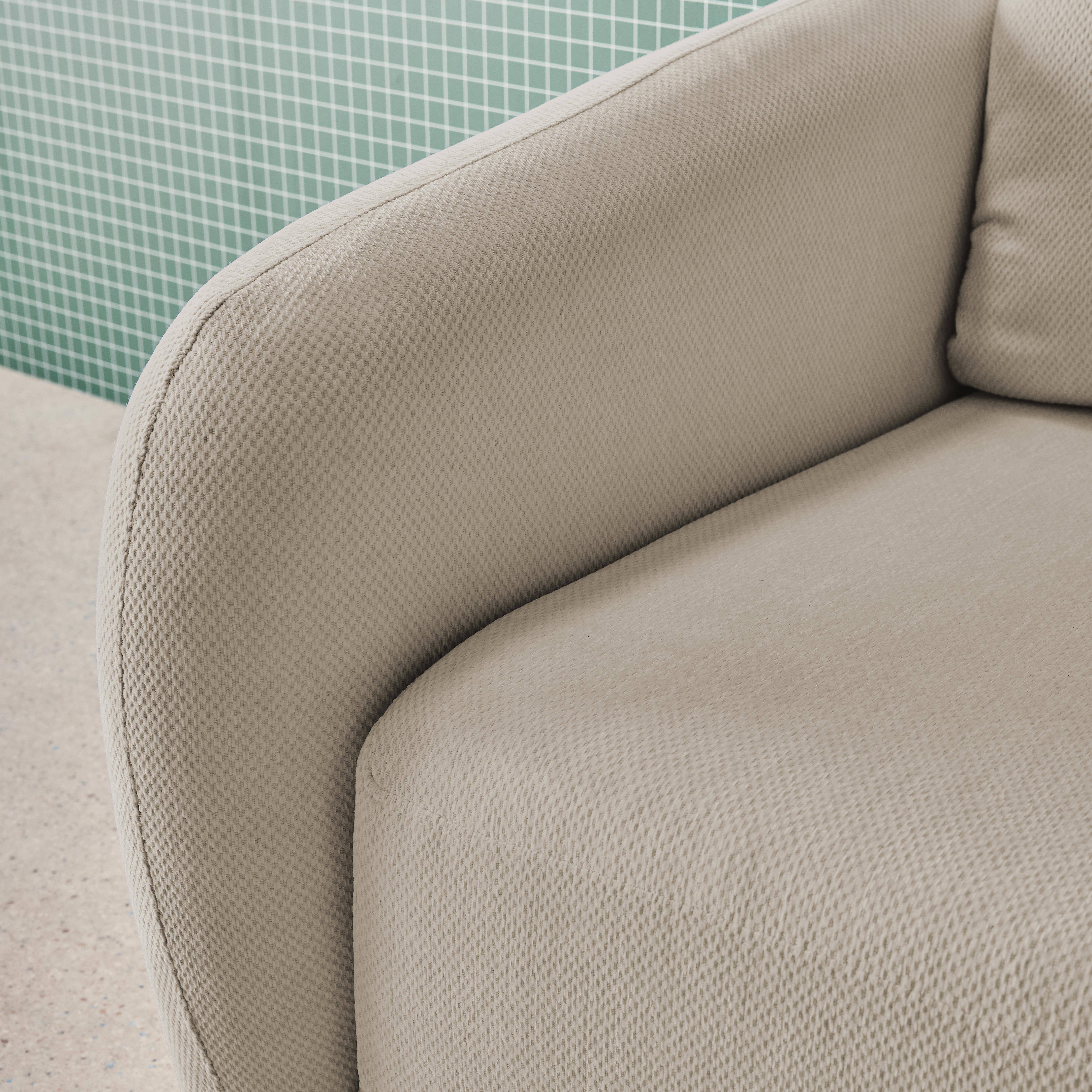 Slaapzetel 2 zitplaatsen chenille stof lichtgrijs L 170 x D 95 x H 76cm - Twist,sweeek,Photo6