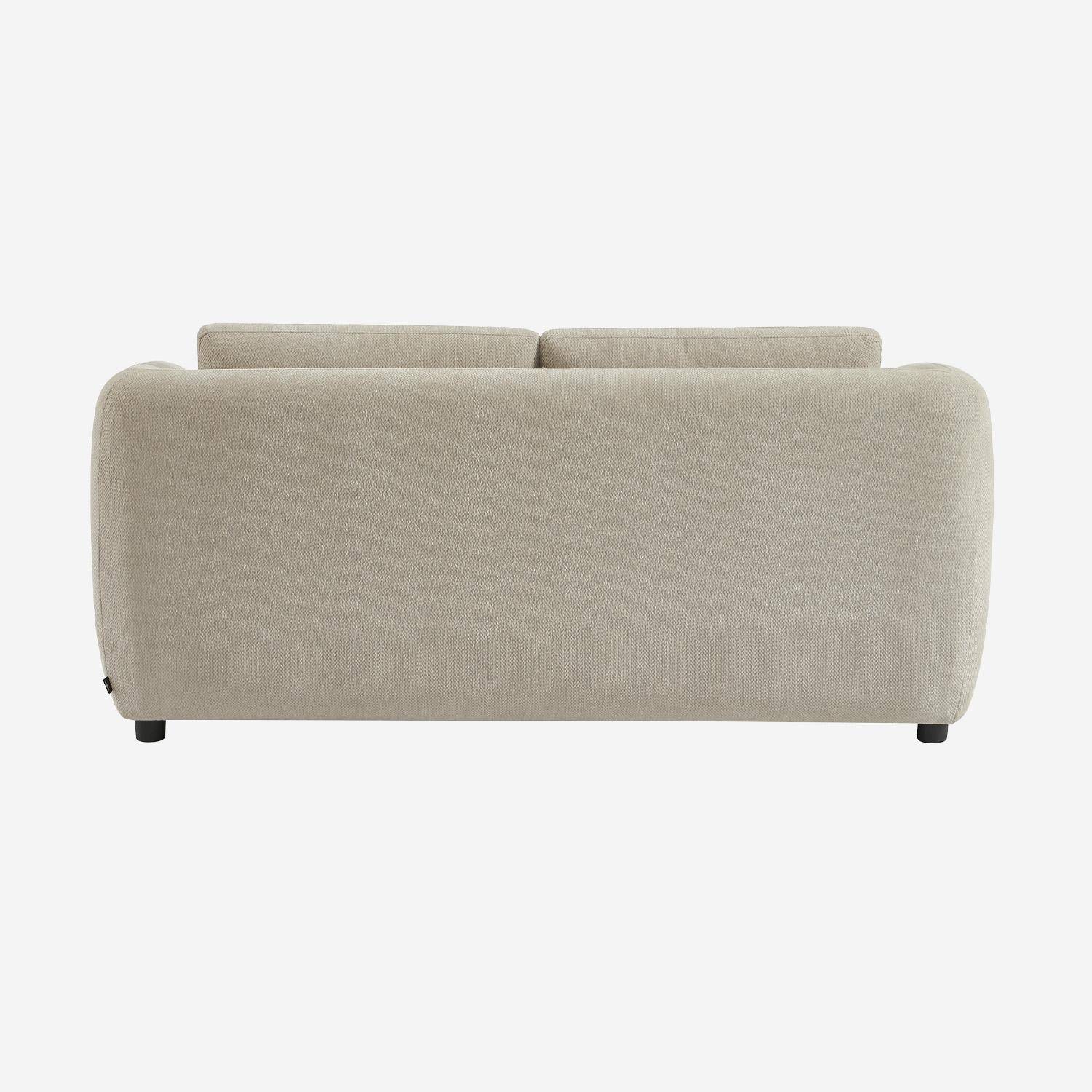 Canapé convertible 2 places tissu chenille gris clair - L 170 x P 95 x H 76cm - Twist Photo3