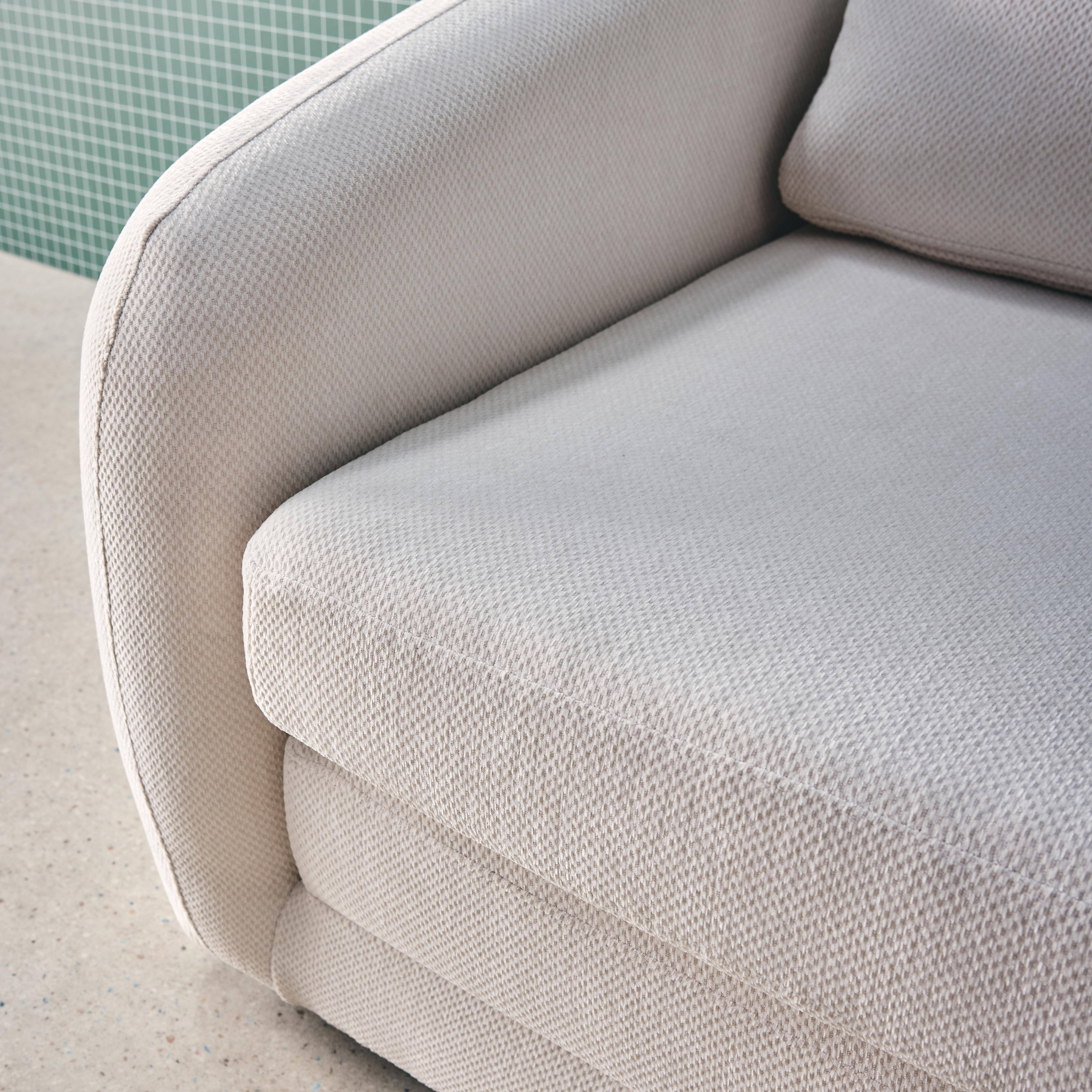 Slaapzetel 2 zitplaatsen chenille stof wit L 170 x D 95 x H 76cm - Twist Photo6