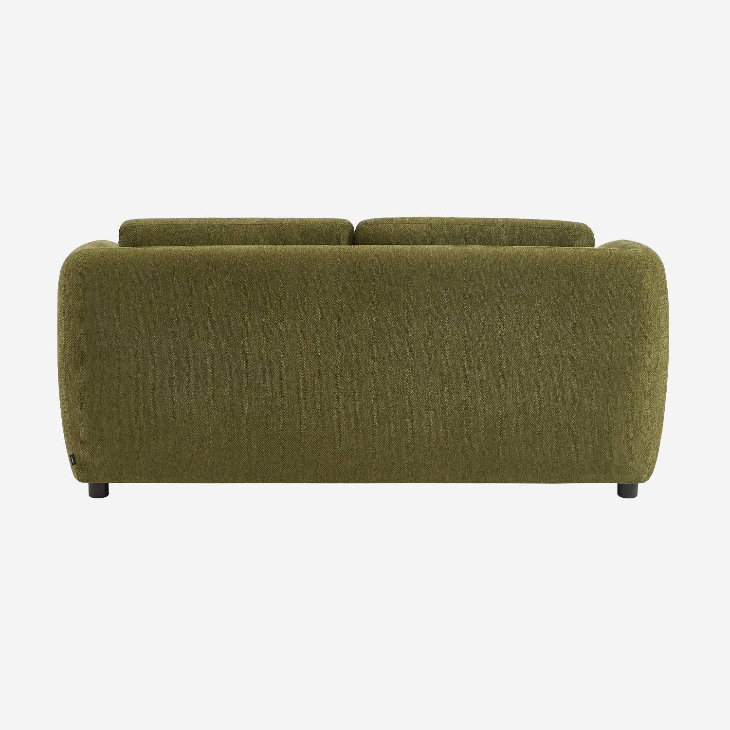 Canapé convertible 2 places tissu chenille kaki - L 170 x P 95 x H 76cm - Twist,sweeek,Photo3