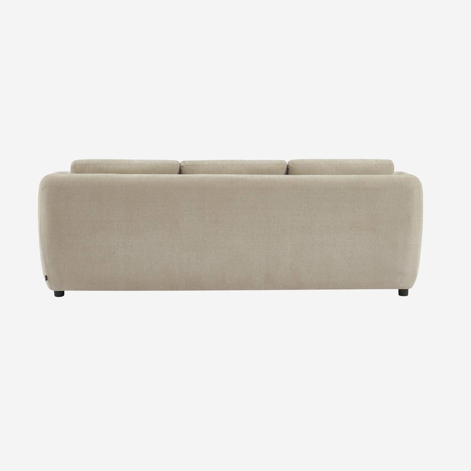 Sofá-cama conversível tecido chenille, 3 lugares, Twist, Cinza Claro, 220x95x76 cm Photo3