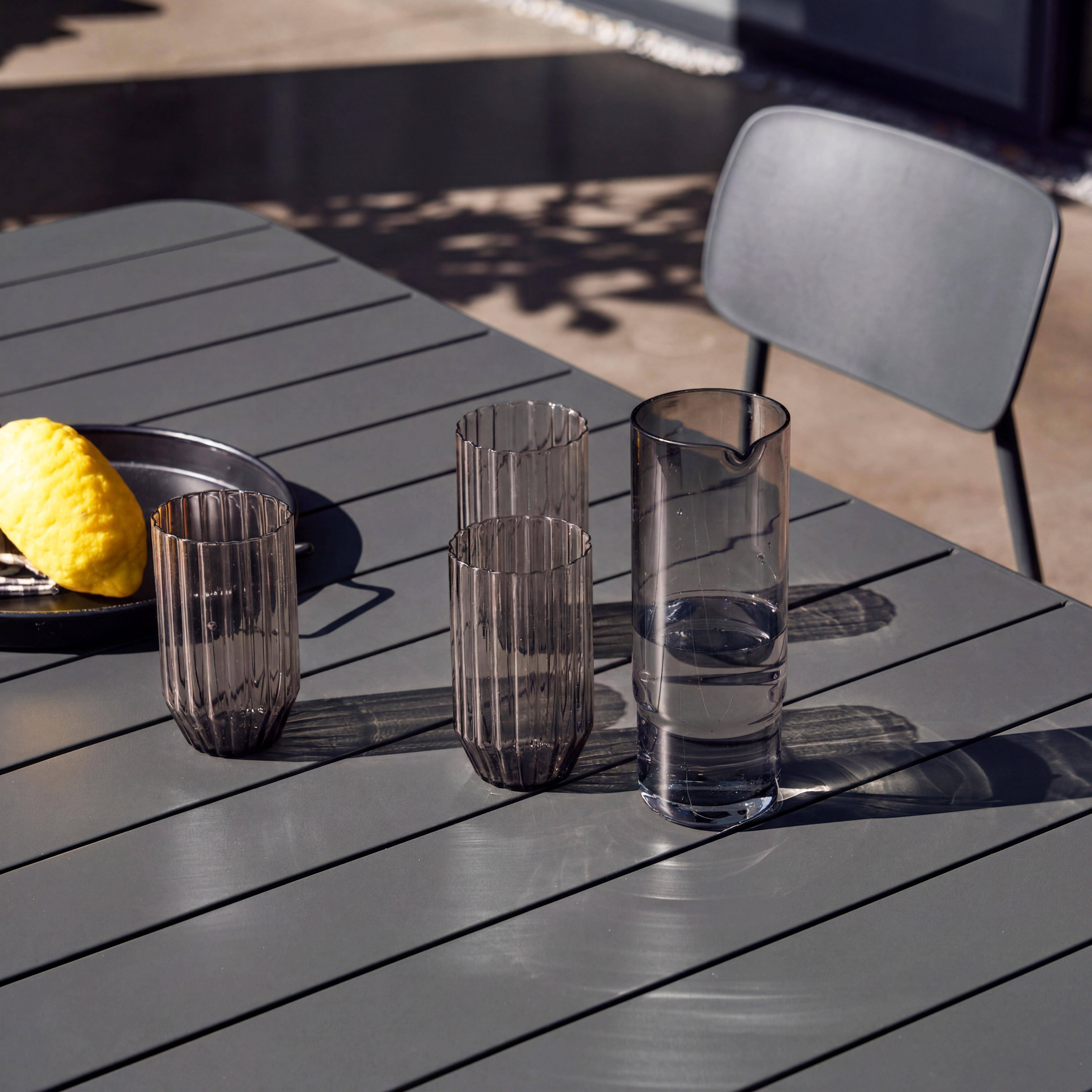 Mesa de jardín de metal con 6 sillas Antracita - 160x90x72.5 cm,sweeek,Photo3