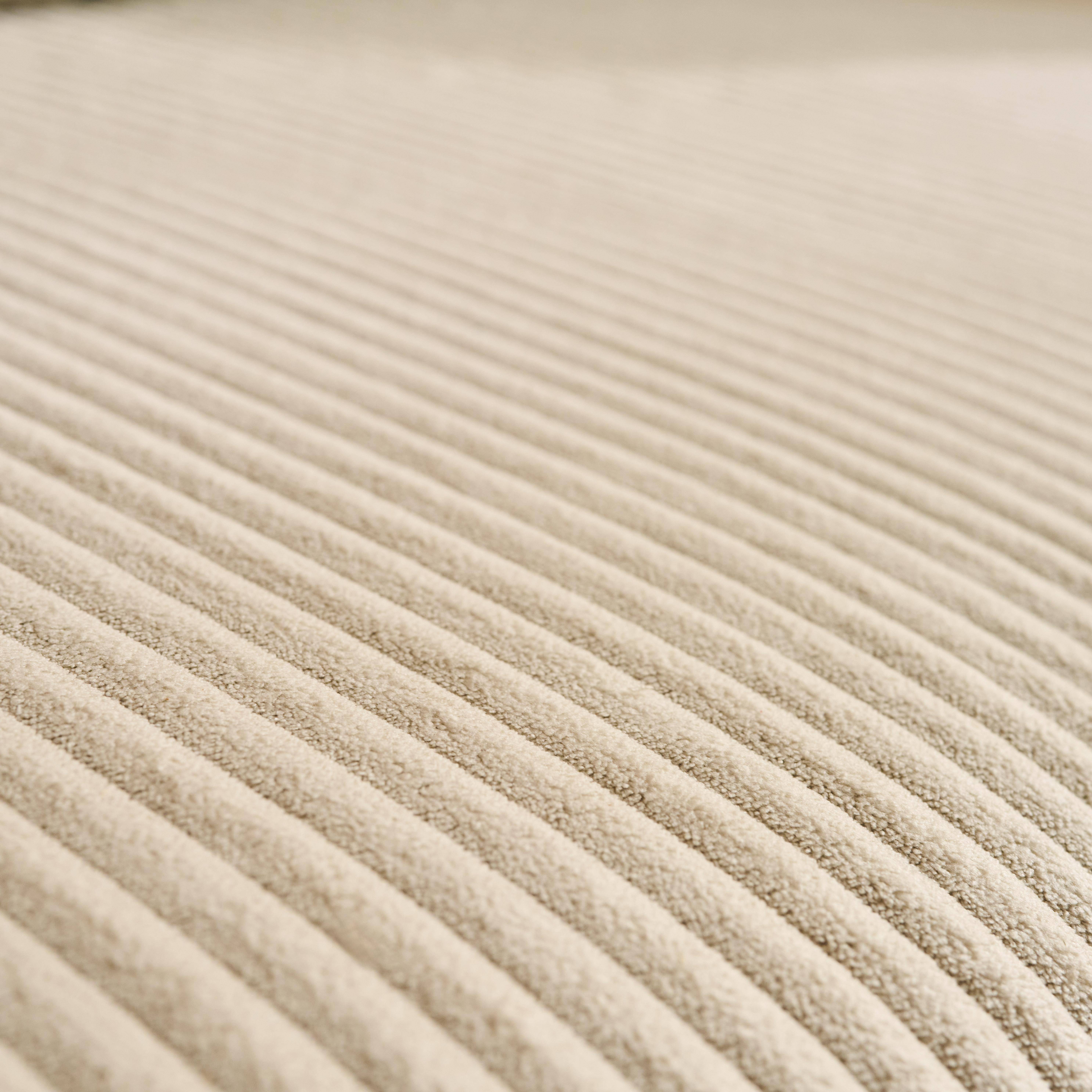 Sofá cama esquinero convertible de pana fina de 3 plazas Gris beige - 240x147x85 cm,sweeek,Photo5