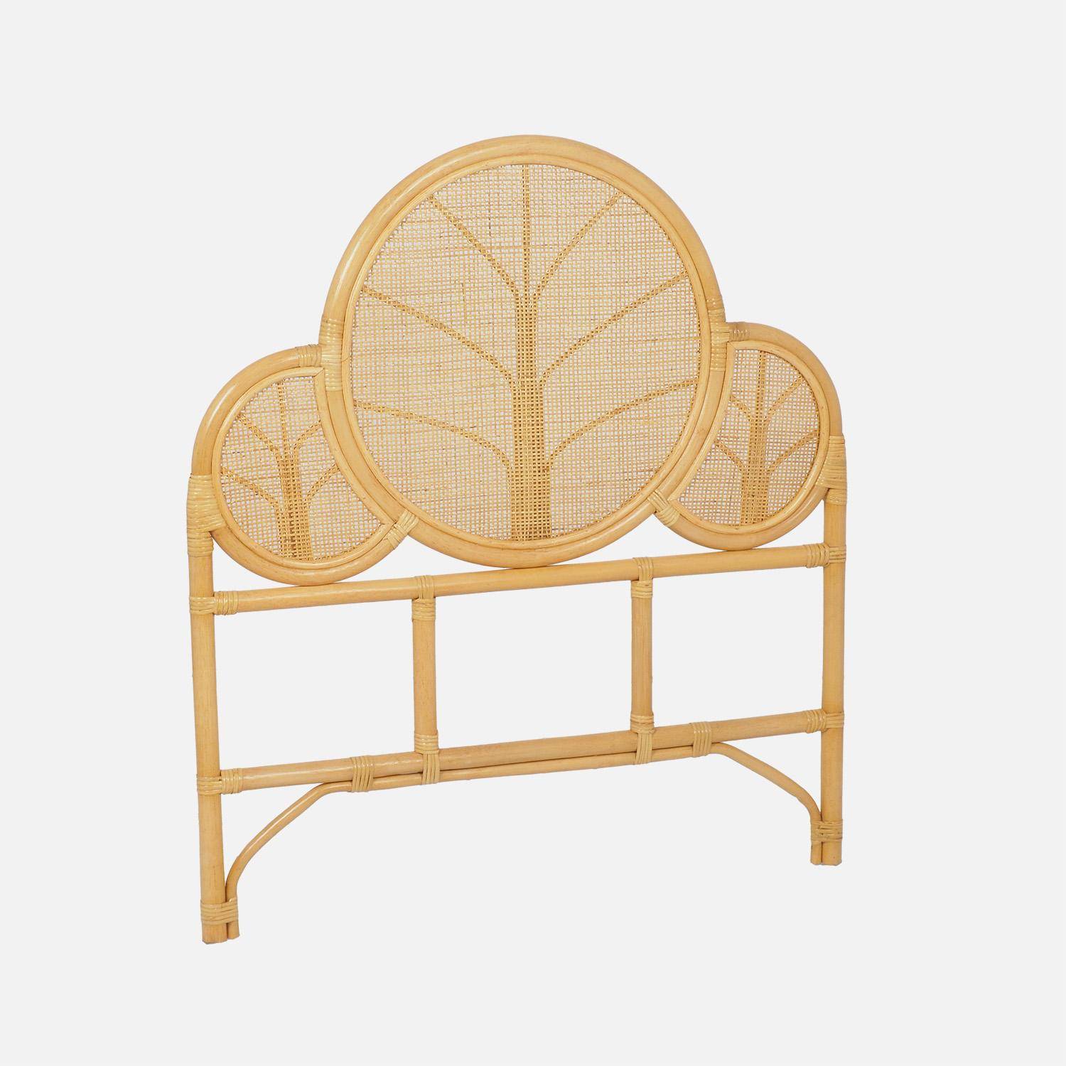 Cabeceira exótica de rattan, 90cm, Lior, Rotin naturel, 90x3x100 cm Photo4