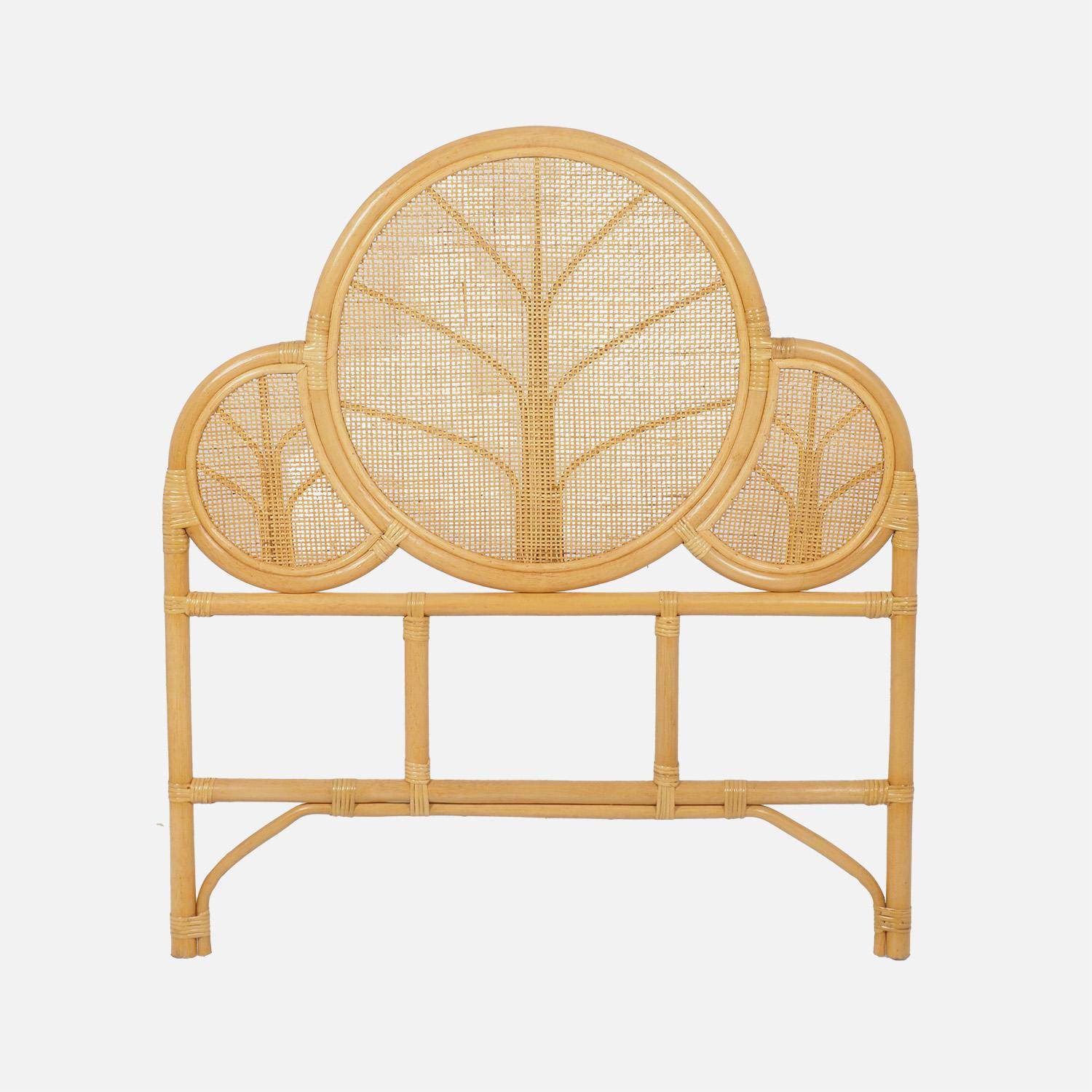 Testiera esotica in rattan Rattan naturale - 90x3x100 cm,sweeek,Photo6