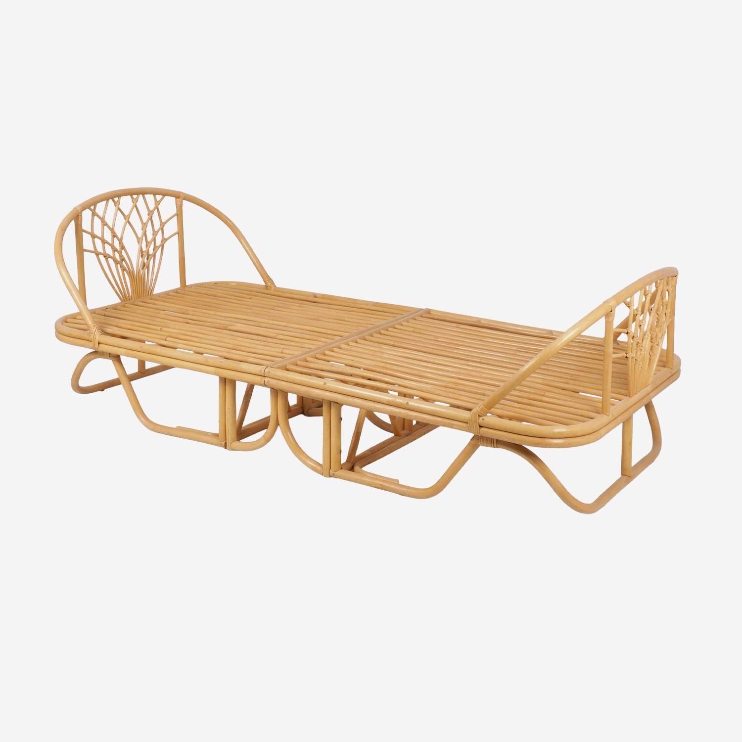 Cama infantil exótica rattan, 190cm, Arlo, Rotin naturel, 200x96x70 cm,sweeek,Photo6