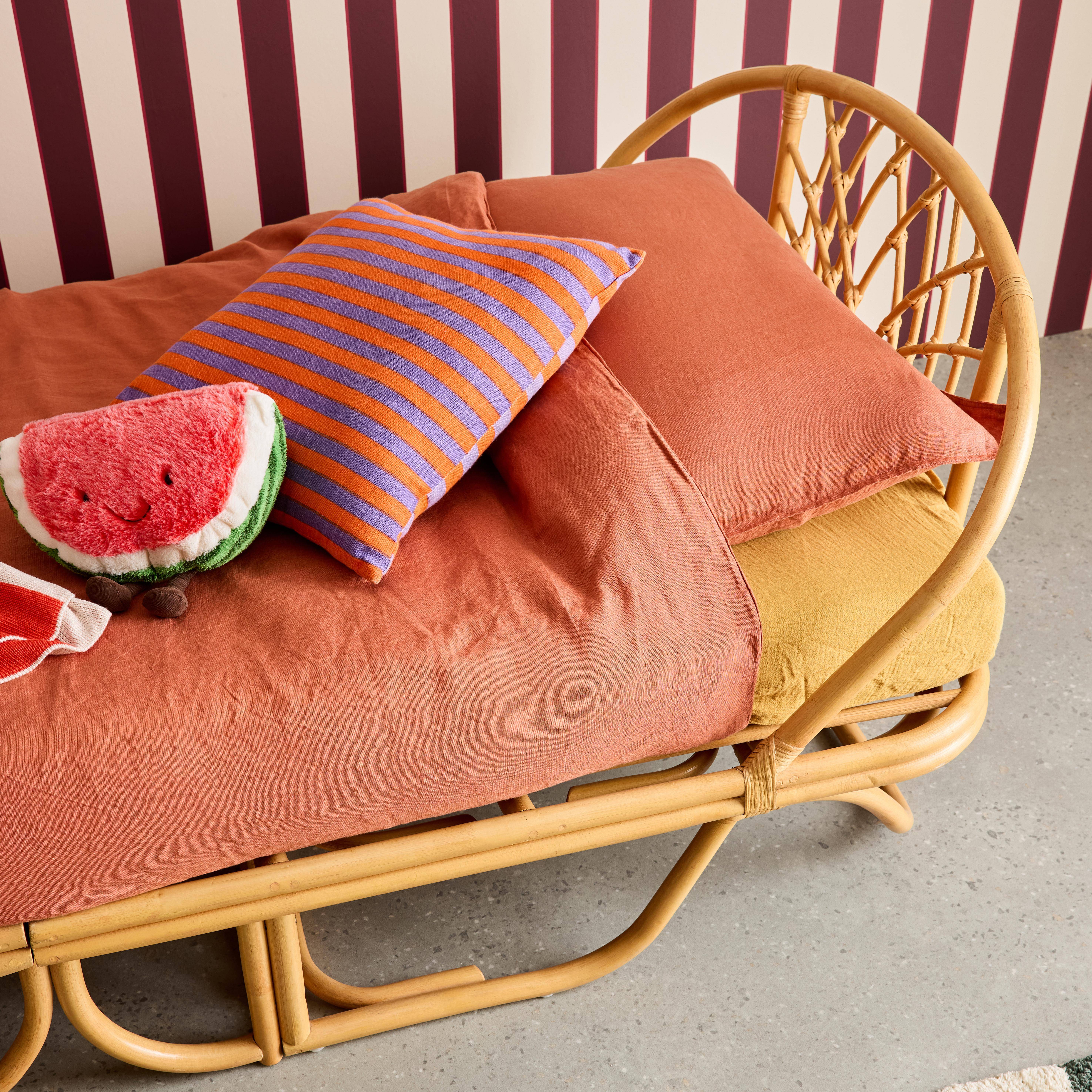 Cama infantil exótica rattan, 190cm, Arlo, Rotin naturel, 200x96x70 cm Photo3