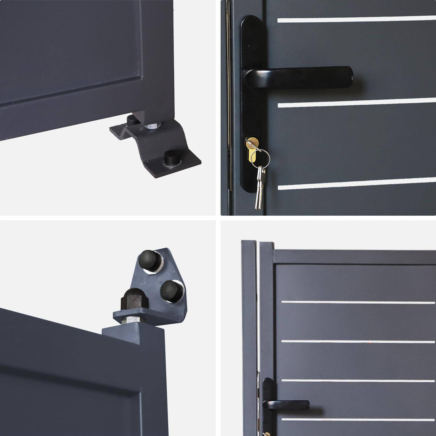 Tuindeur Privacy 100x195cm zwart gespoten met RVS slot incl. plaatsen kopen voor jouw tuinproject
