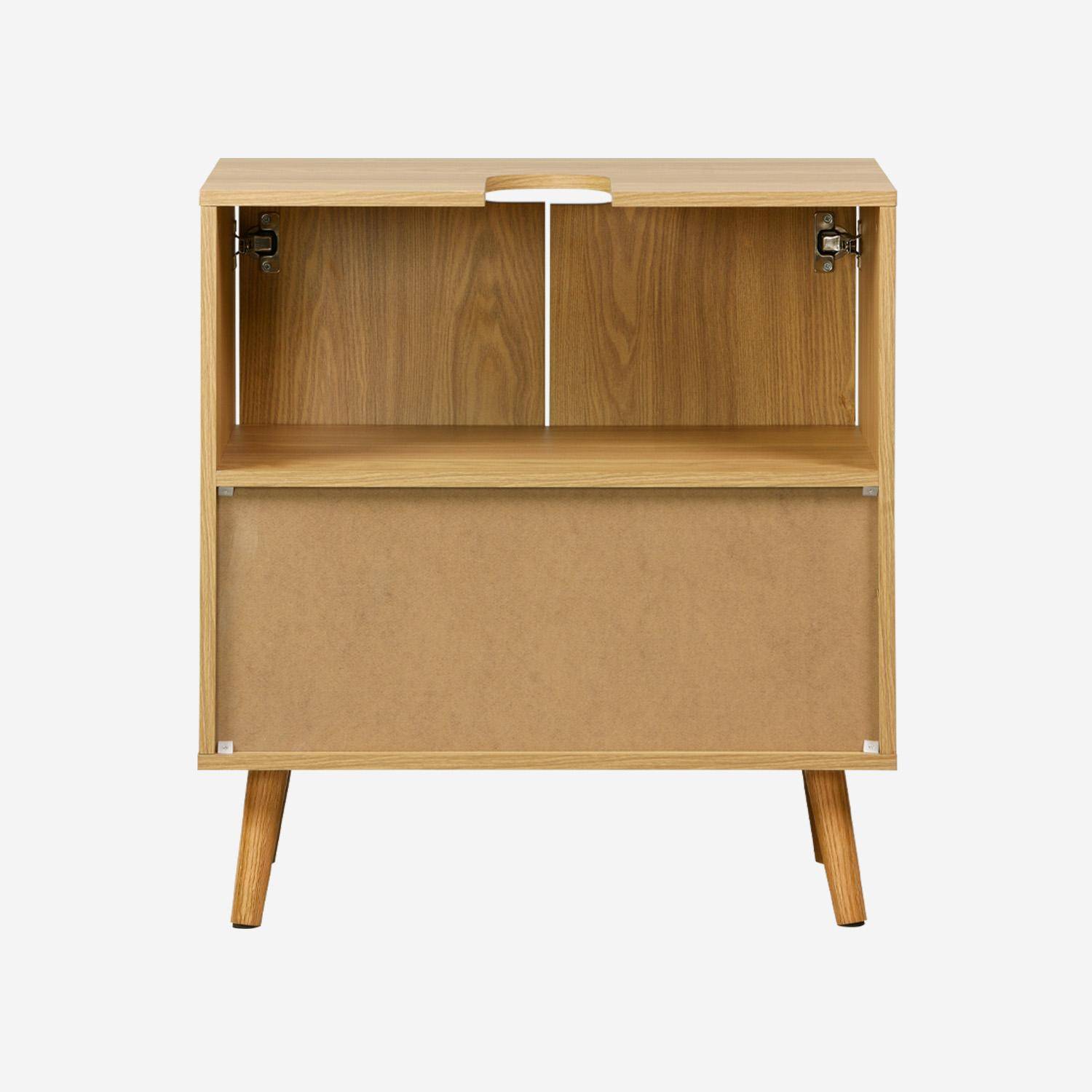 Szafka pod umywalkę w stylu vintage, kolor jesionowego drewna, 65 × 40 × wys. 70 cm – Nepal,sweeek,Photo4