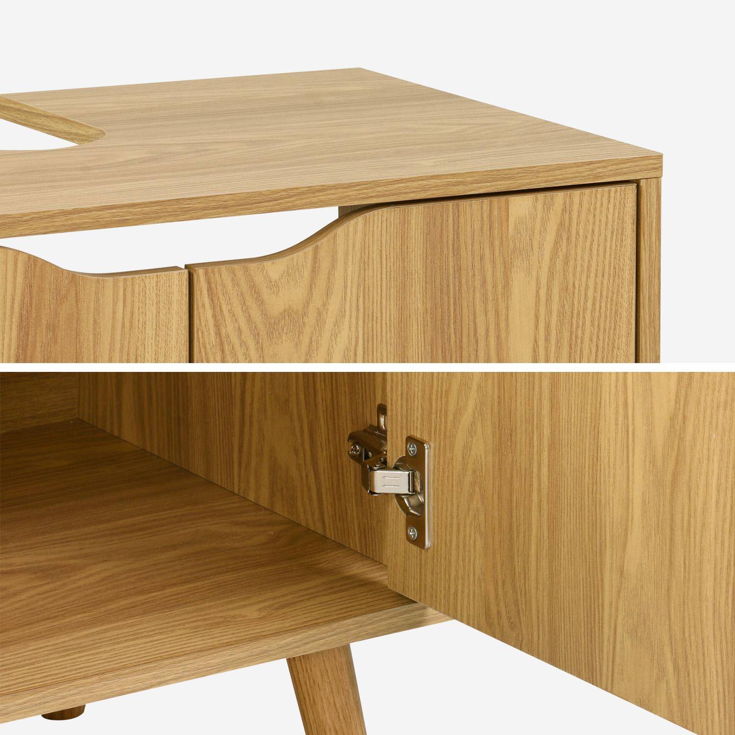 Mobile lavabo vintage decorato in legno, Nepal, Frassino, 65x40x70 cm Photo5