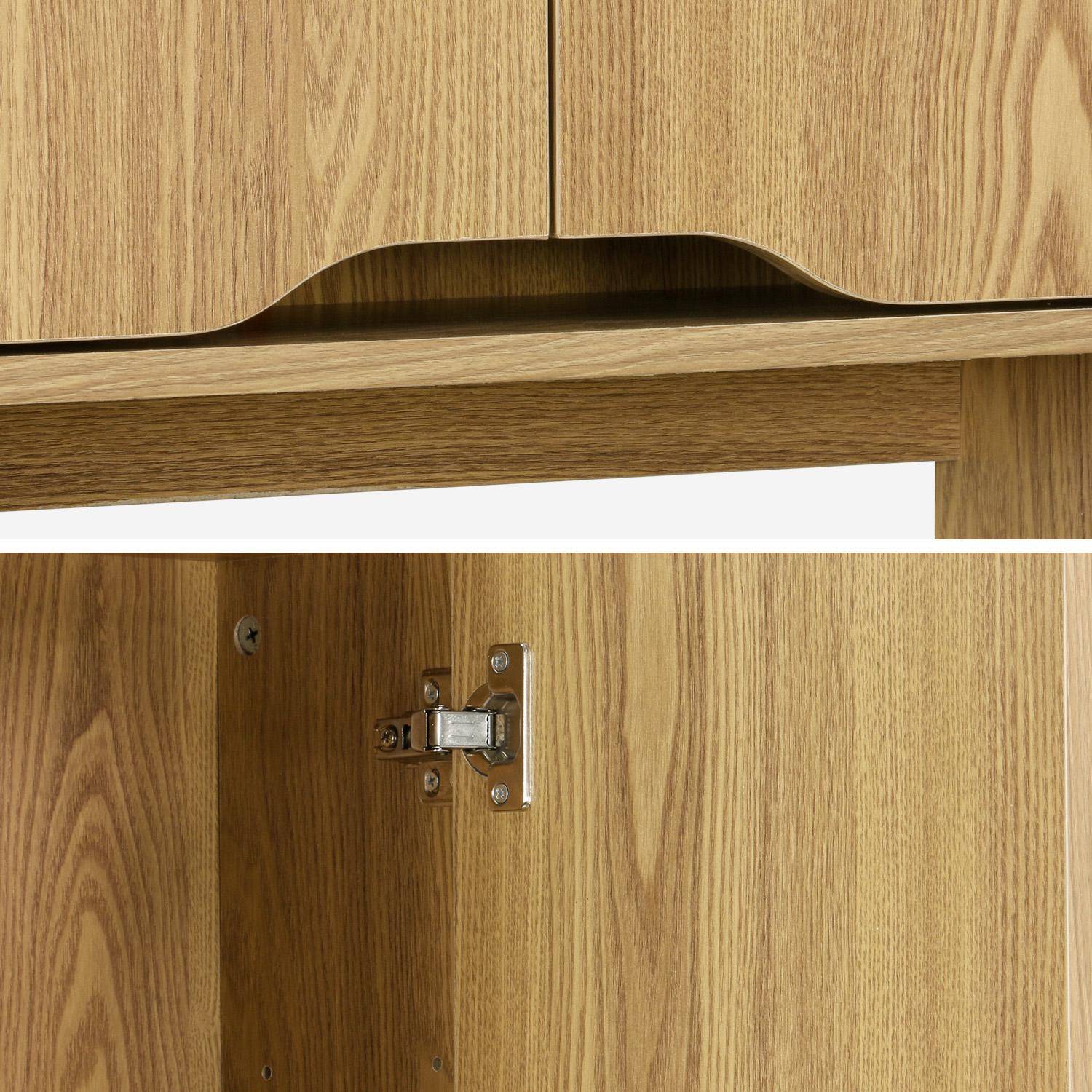 Scaffale / mobile WC vintage decorazione legno, Nepal, Frassino, 64x20x180 cm Photo4