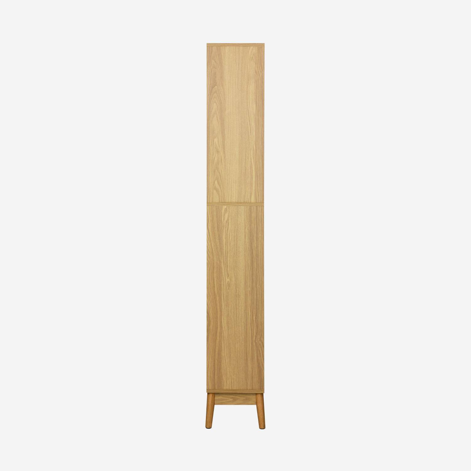 Columna de almacenamiento para baño vintage, 3 estantes Efecto fresno - 35x25x167 cm,sweeek,Photo4