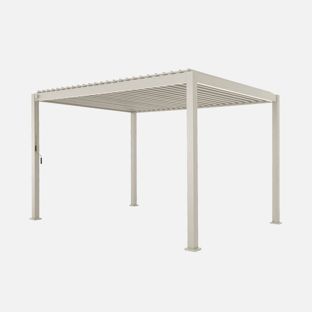 Pergola lamelowa aluminiowa 4x3m regulowana beżowa