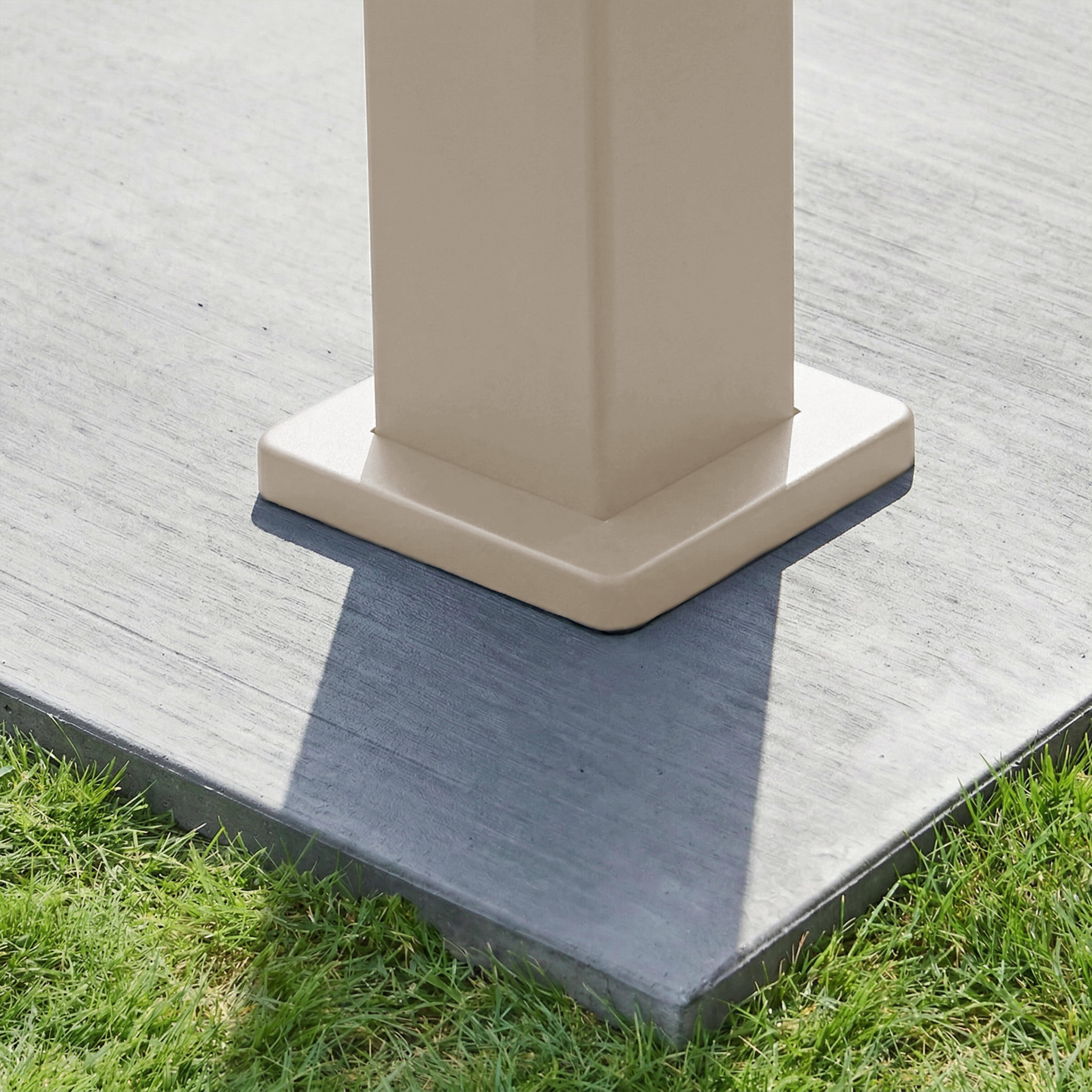 Pergola met lamellendak 4x3m aluminium lamellen verstelbaar beige 392 x 301 x 257 cm - Triomphe Photo3