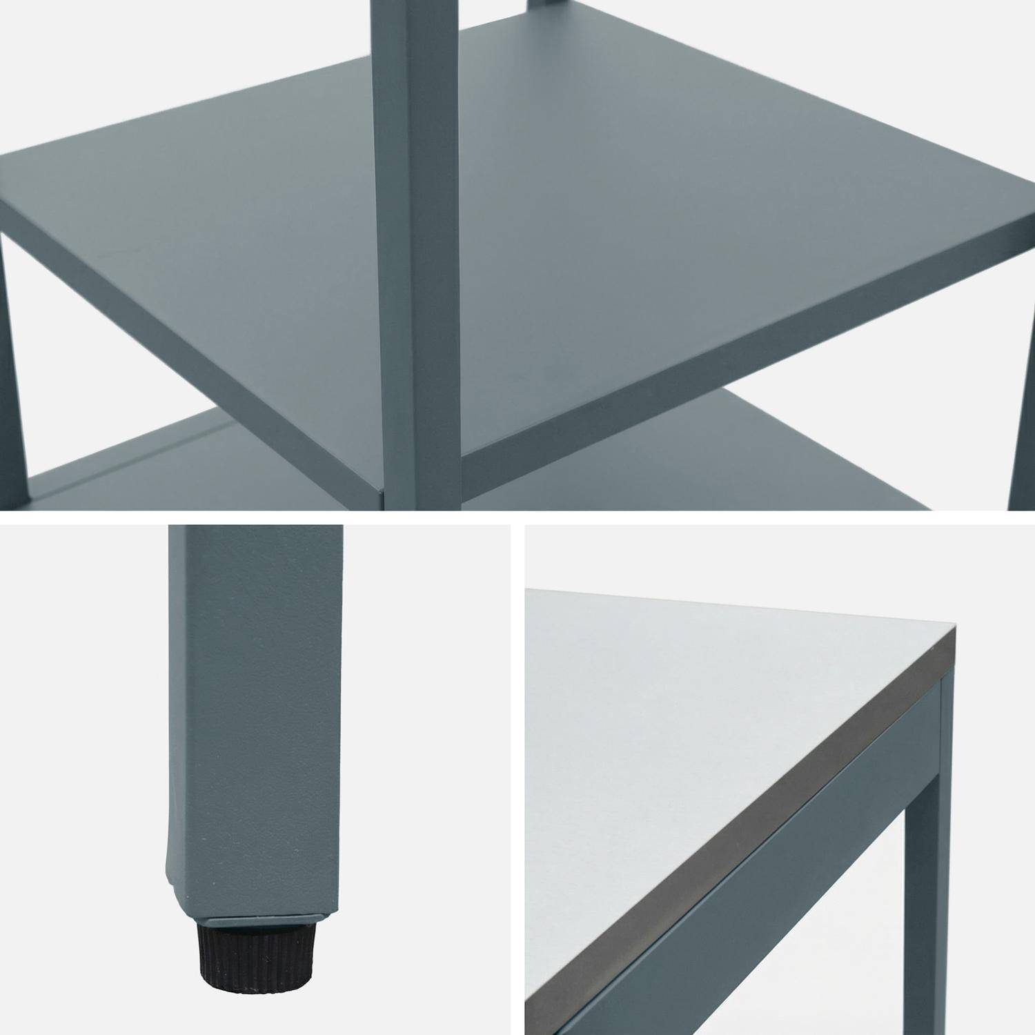 Buitenkeukenmodule met 2 planken staal grijsblauw 49x49x87,5 cm - Naxos,sweeek,Photo3