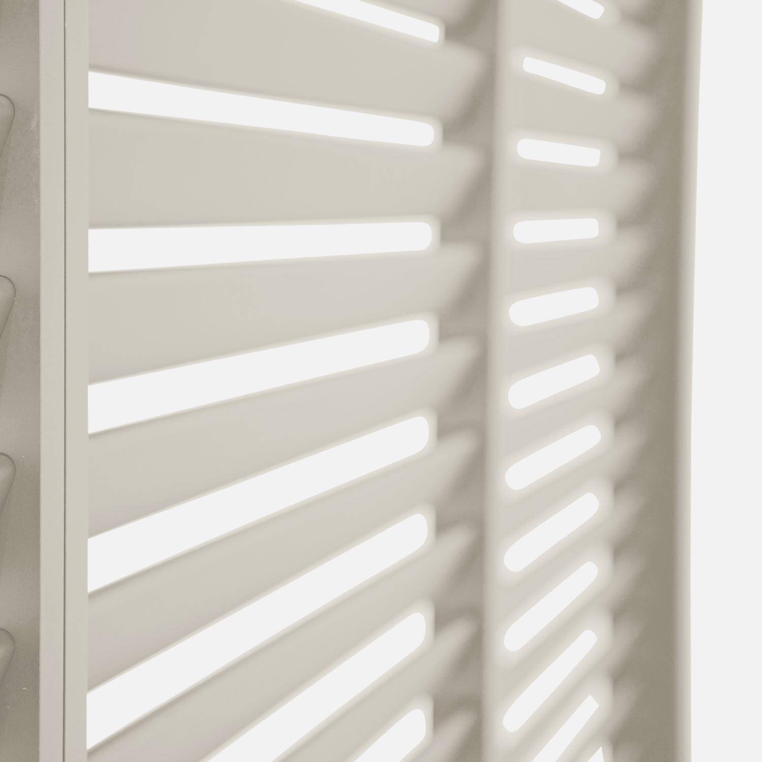 Persienne 130cm pour pergola bioclimatique Triomphe, côté 4m, panneau brise vue, aluminium, beige Photo6