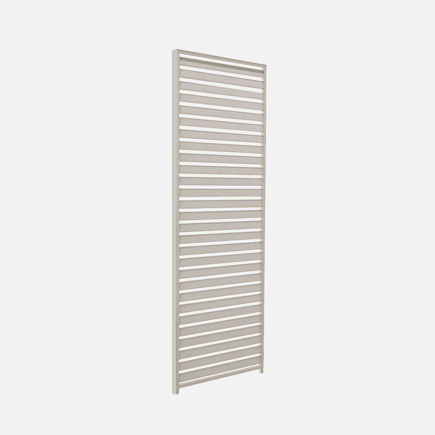 Persienne 130cm pour pergola bioclimatique Triomphe, côté 4m, panneau brise vue, aluminium, beige Photo7