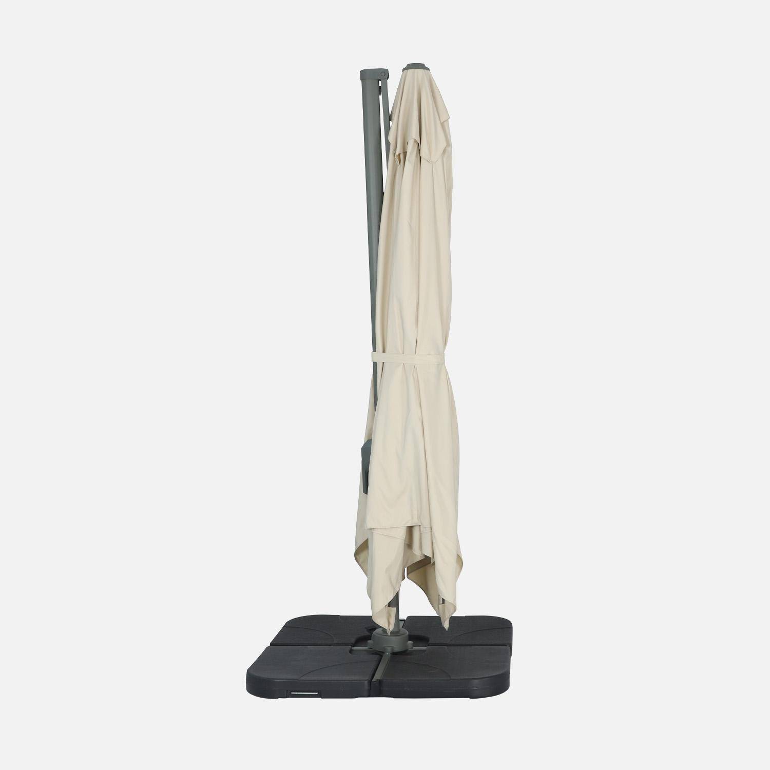 Angel Living Halve parasol met zwengel en kantelbaar, uv-bescherming