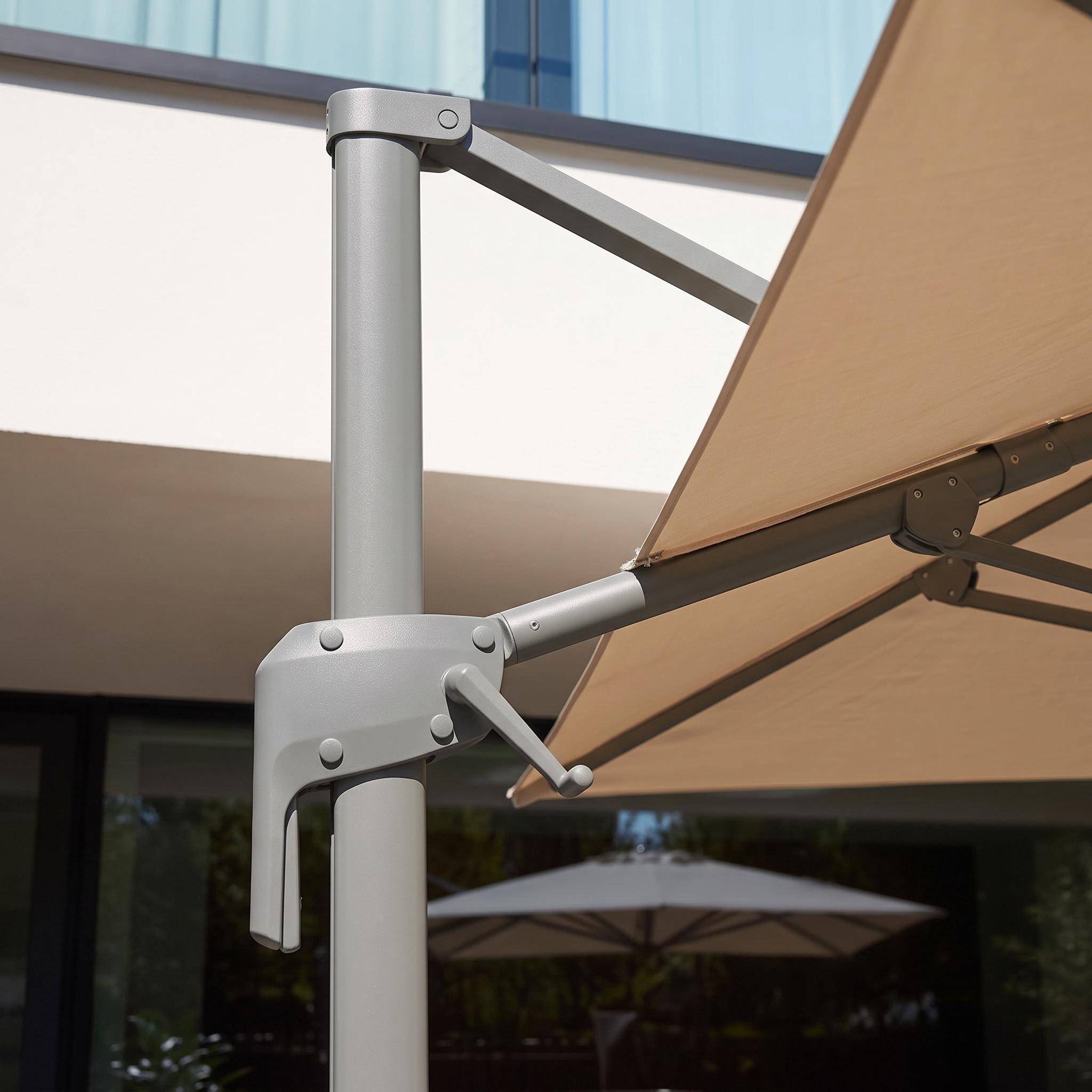 Parasol 3x4m rectangular desplazado, Antibes, Crudo, 284x376x255 cm,sweeek,Photo4