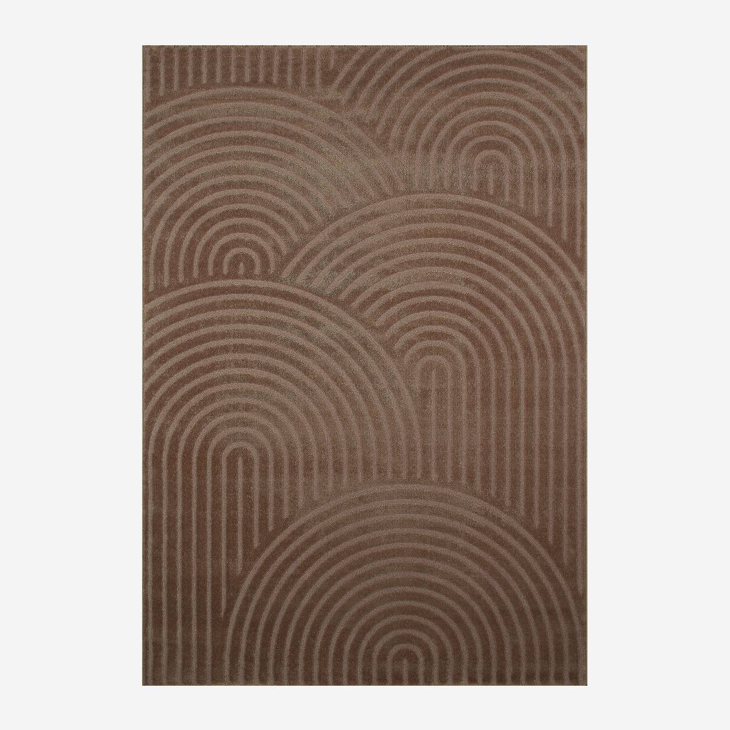 Tapis intérieur motif arches mocha 120 x 160 cm - Brad Photo2