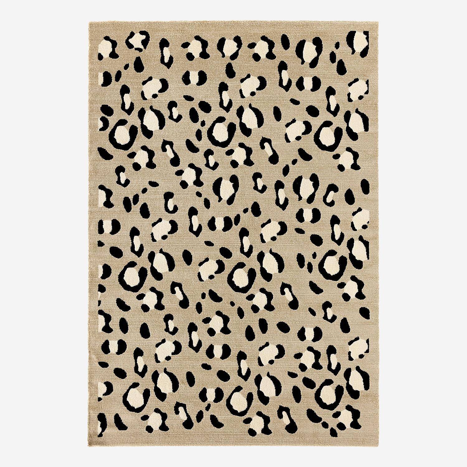 Tapis intérieur motif léopard beige 120 x 160 cm - Jack Photo2