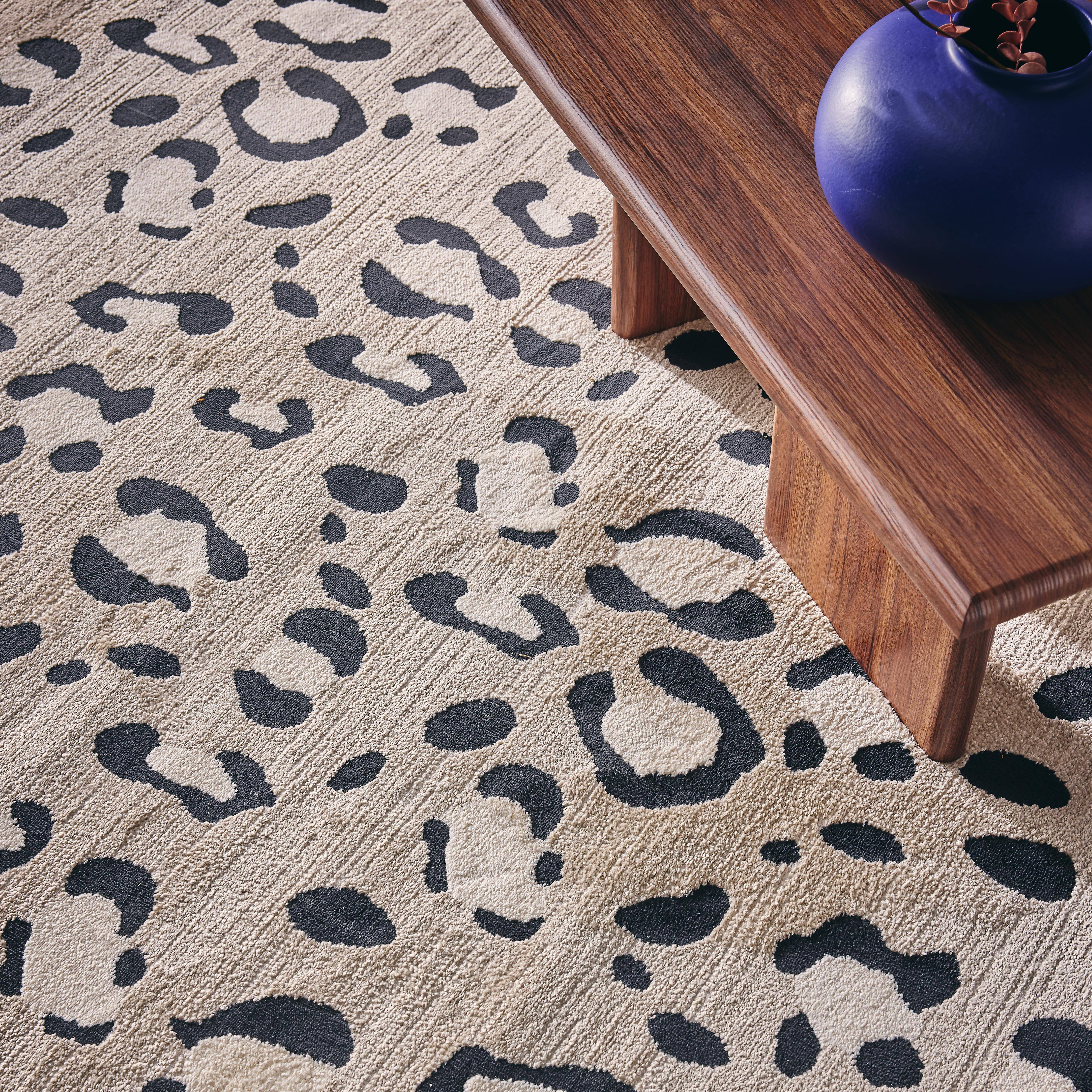 Beige luipaardmotief binnentapijt 120 x 160 cm - Jack Photo2