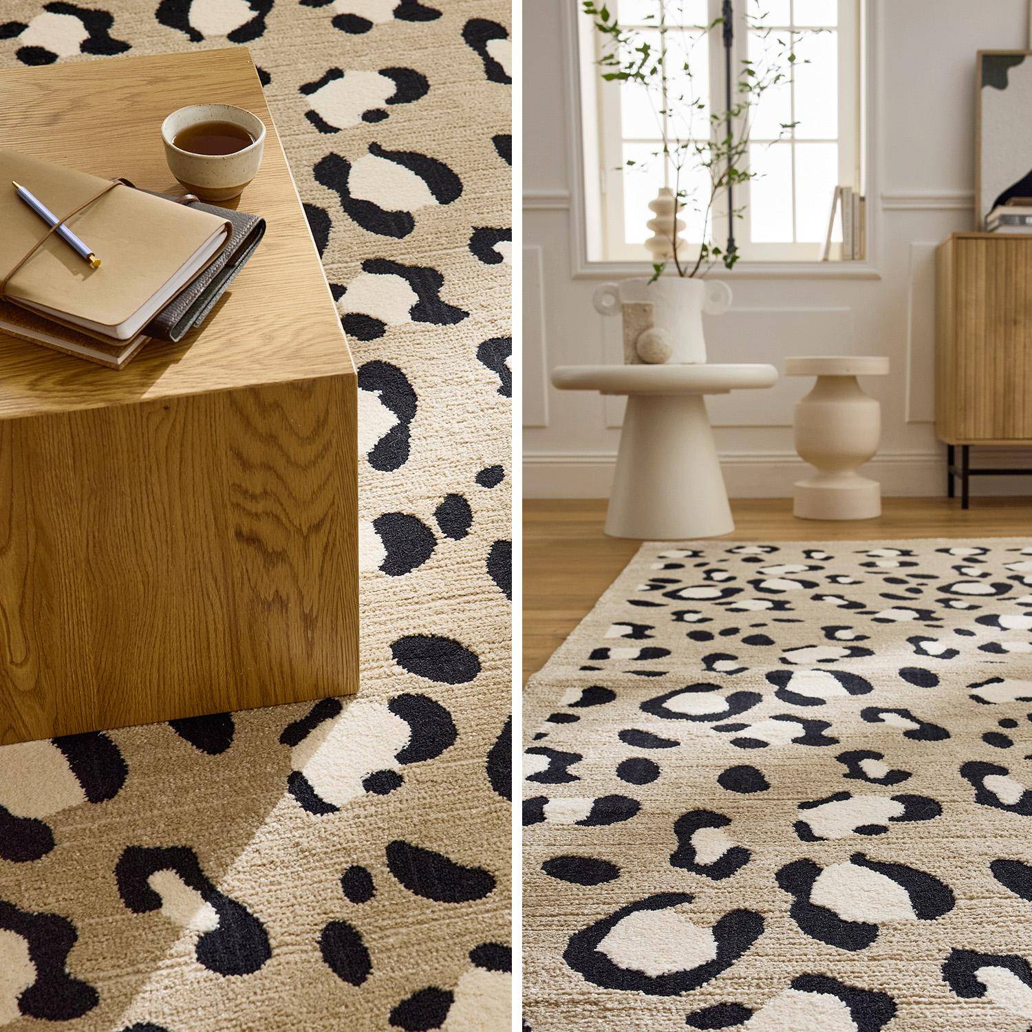 Tapis intérieur motif léopard beige 120 x 160 cm - Jack Photo3