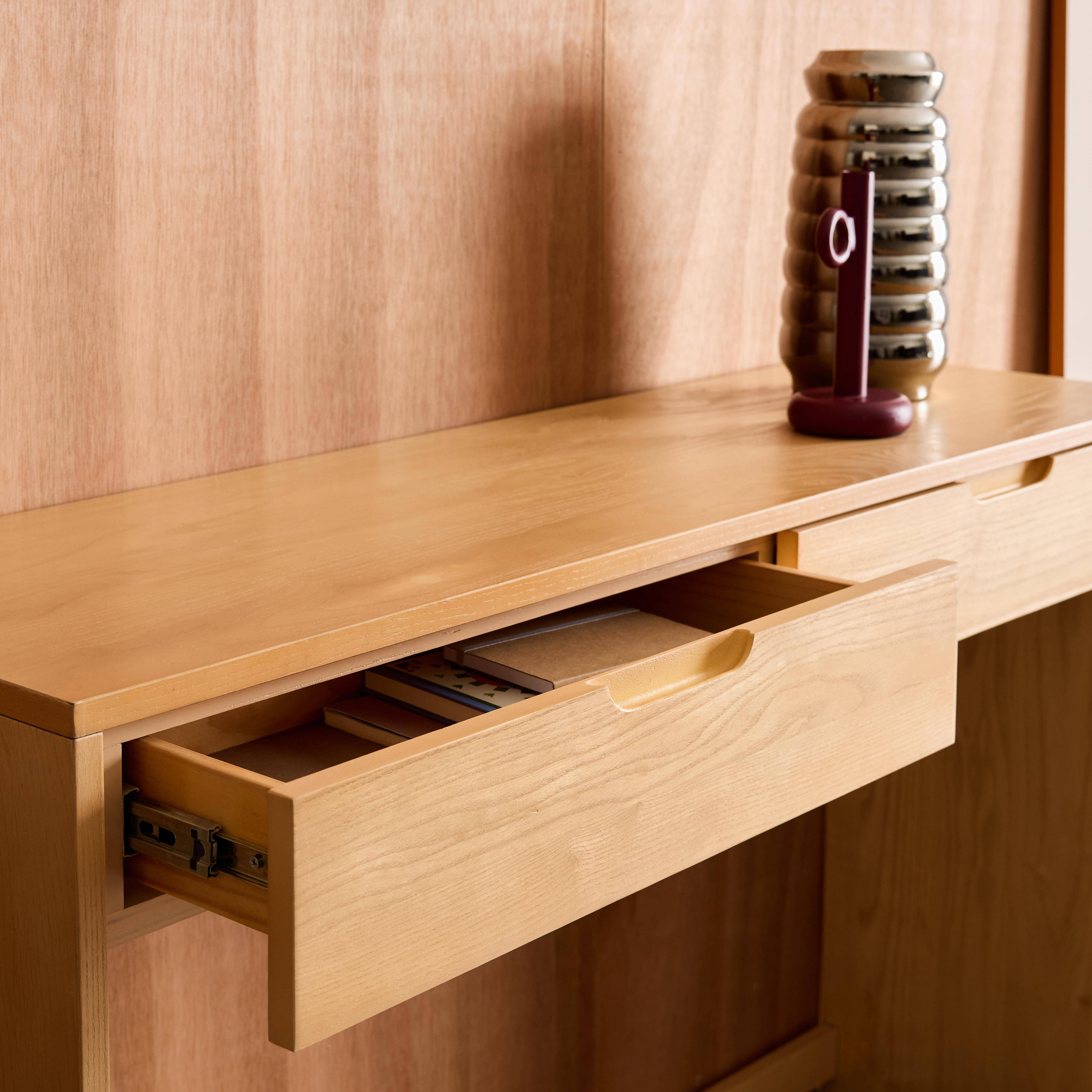 Wood Decor Console 2 Drawers, Tania, Natural, 120x35x75 cm Photo6