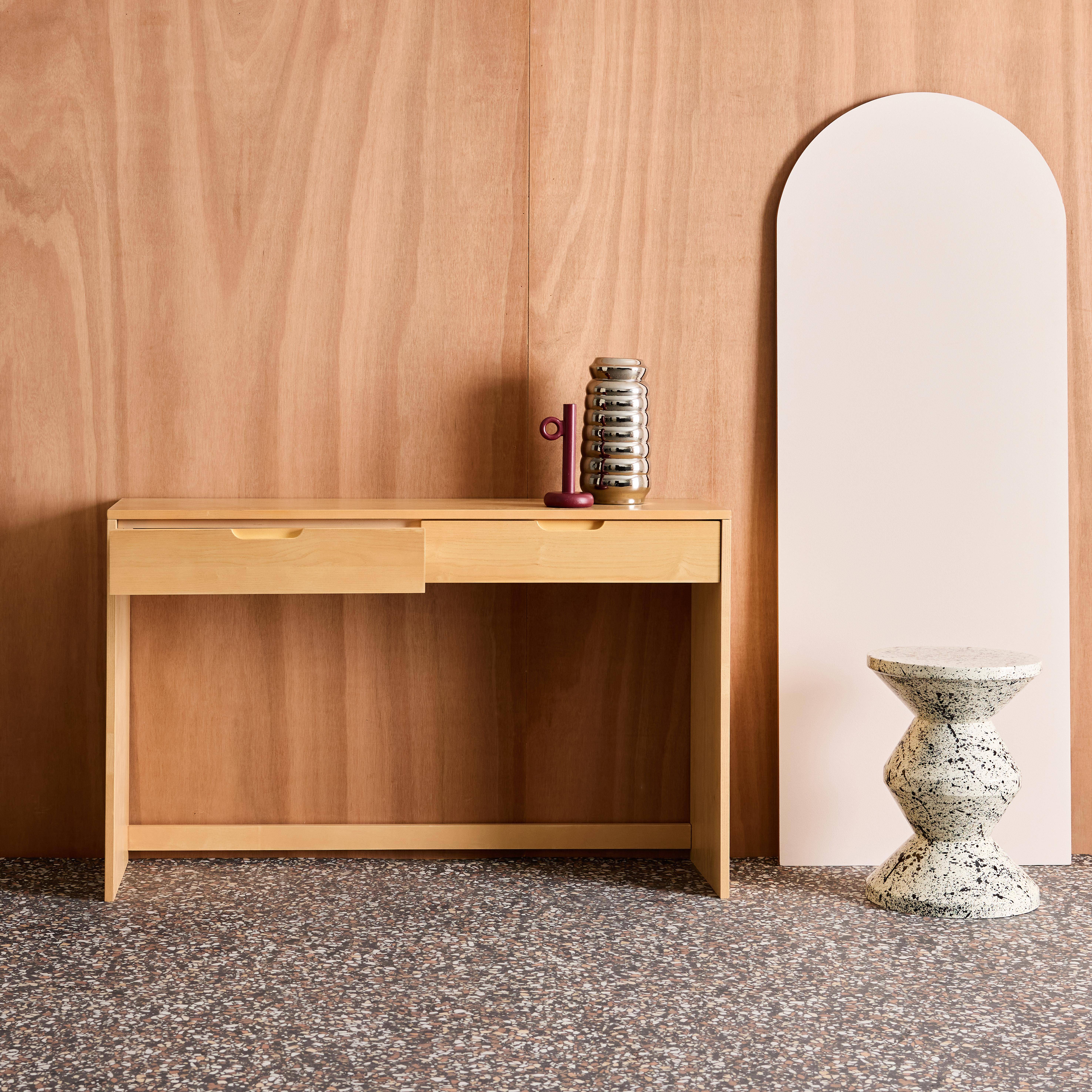 Wood Decor Console 2 Drawers, Tania, Natural, 120x35x75 cm,sweeek,Photo2