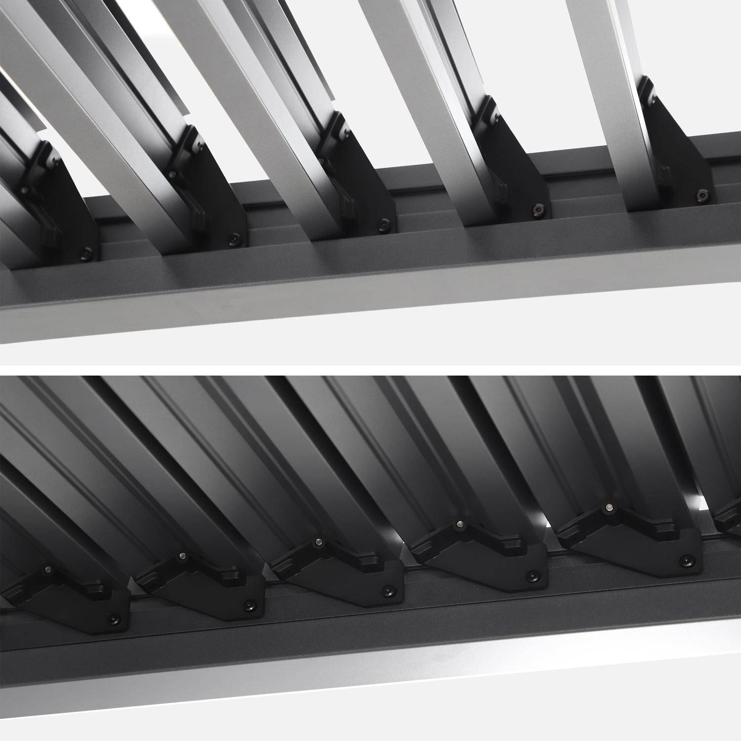 Pergola bioclimatique anthracite aluminium et acier lames orientables 4x3m - Imperial Photo4