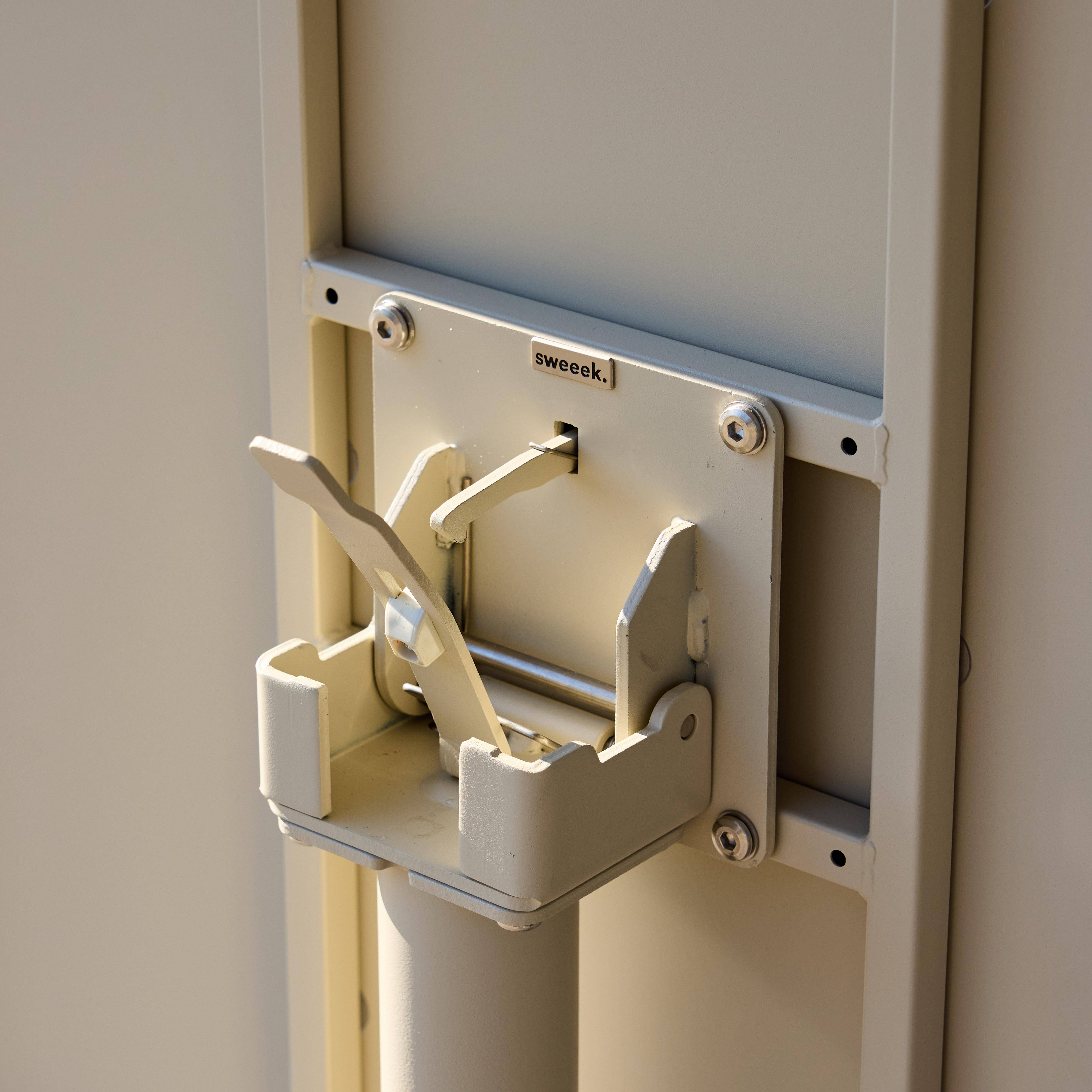 Bistrotuintafel van staal opklapbaar voor 2 personen beige 70 x 70 x 74 cm - Chiara,sweeek,Photo4