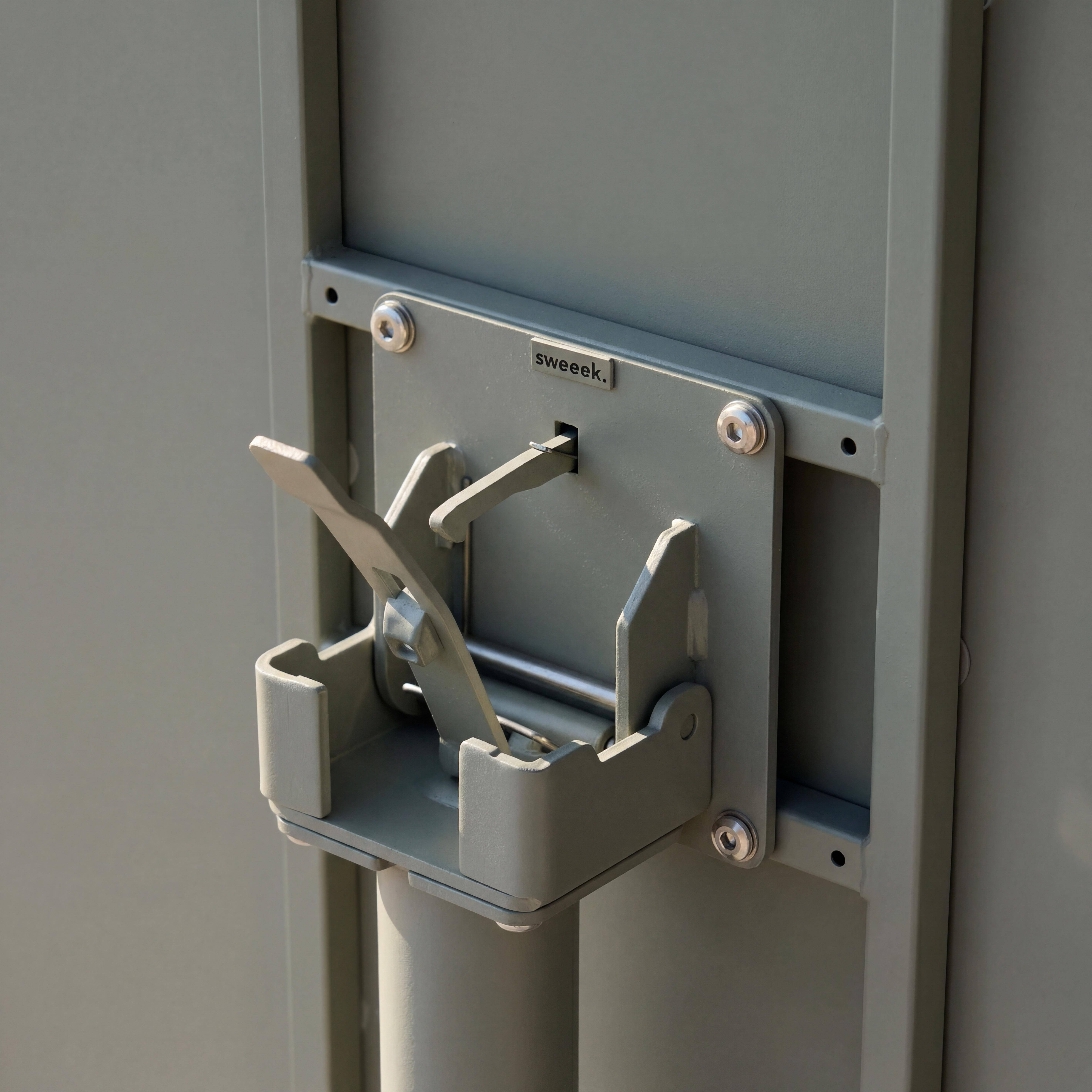 Bistrotuintafel van staal opklapbaar voor 2 personen kaki 70 x 70 x 74 cm - Chiara Photo4