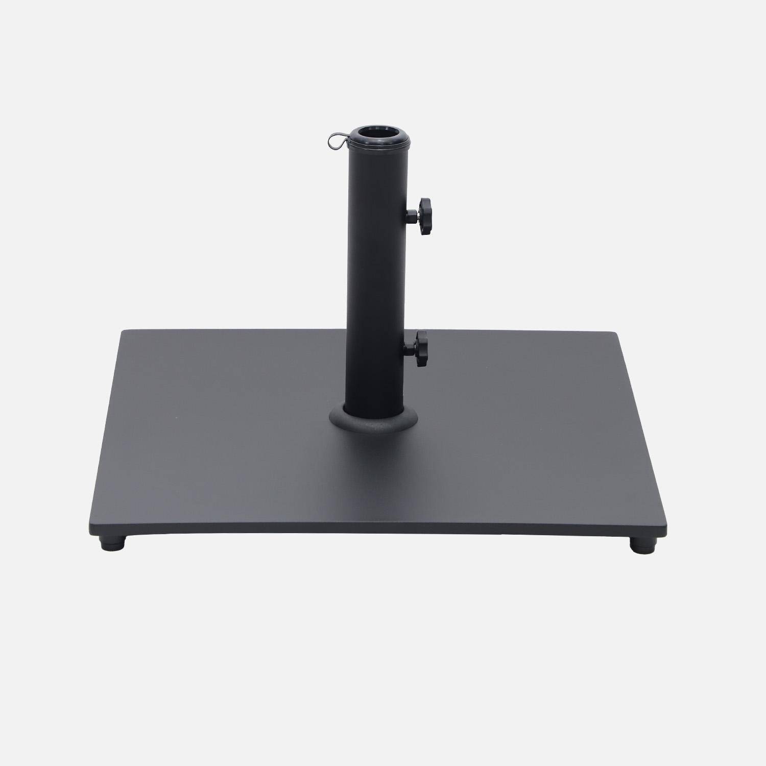 Base cuadrada para parasol de mástil central, Terra, Negro, 51.5x51.5x31 cm,sweeek,Photo2